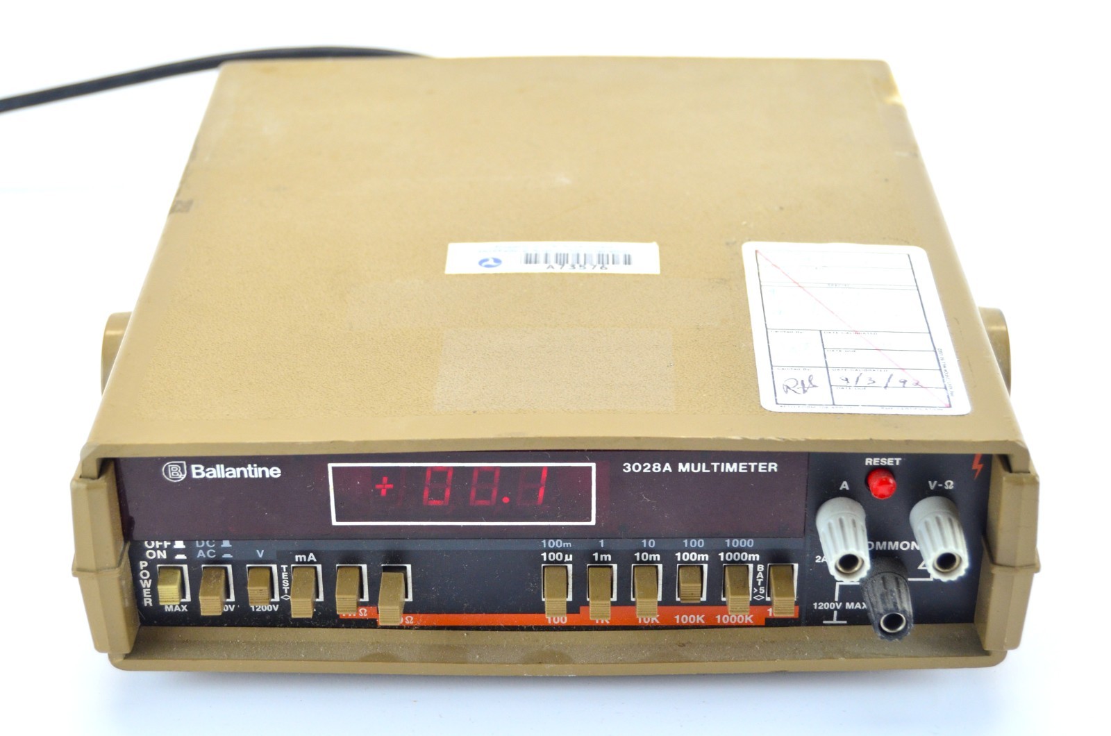Ballantine 3028A Digital Multimeter 0-1000V DC & 0-750V AC 10 µA to 10 A
