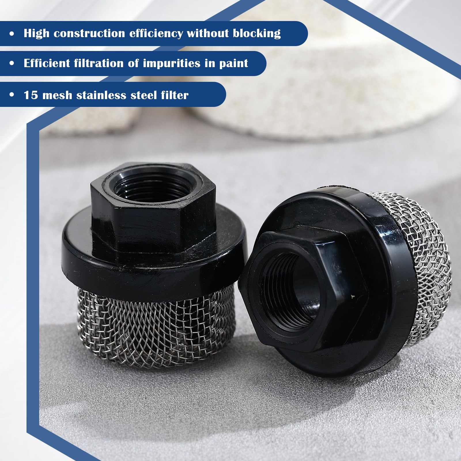 Nuanchu 2 Pcs 3/4 Inch Garden Hose Inlet Strainer, 3/4, Inner Diameter