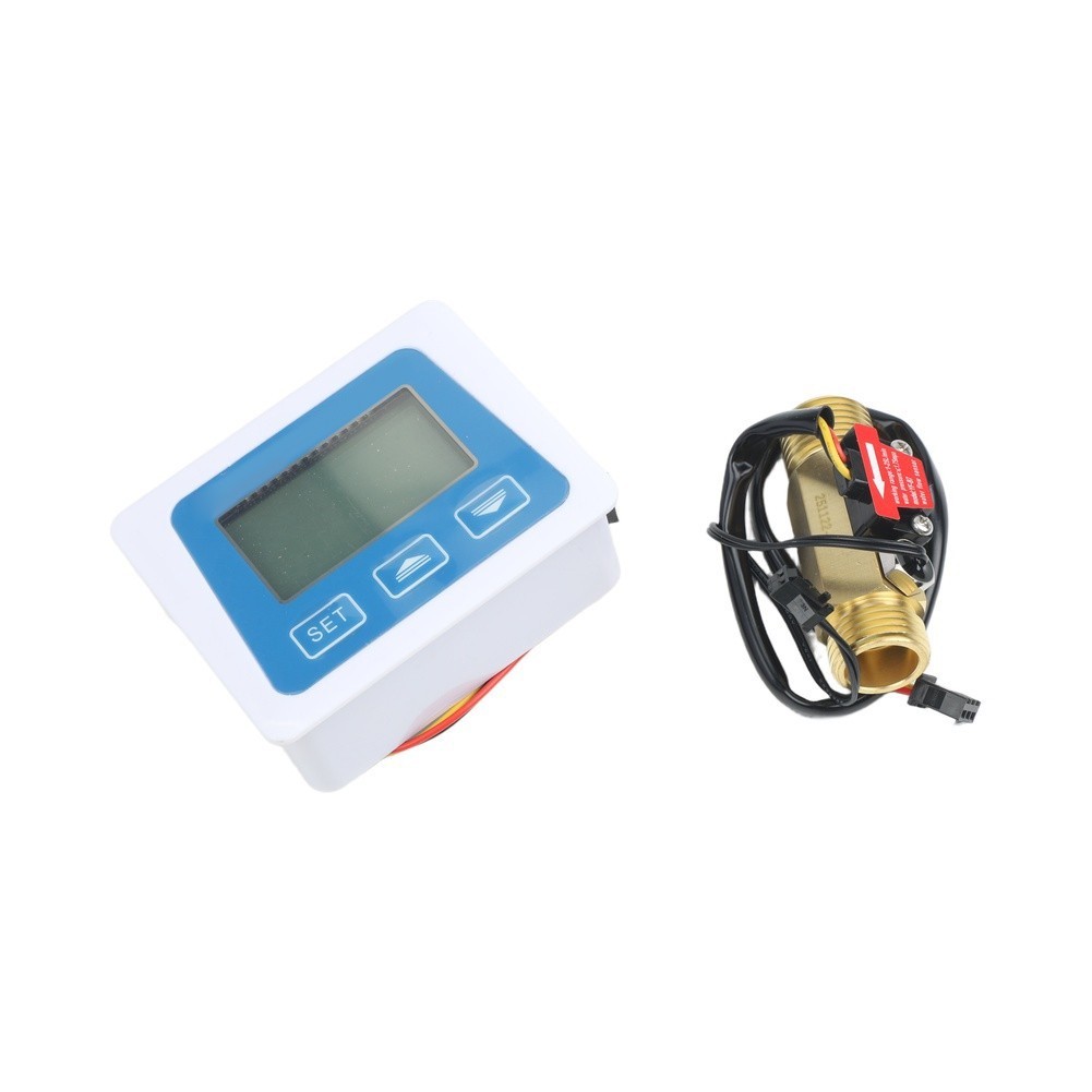 Low Power Digital Water Flow Meter with LCD Display Battery Operated 130L Min