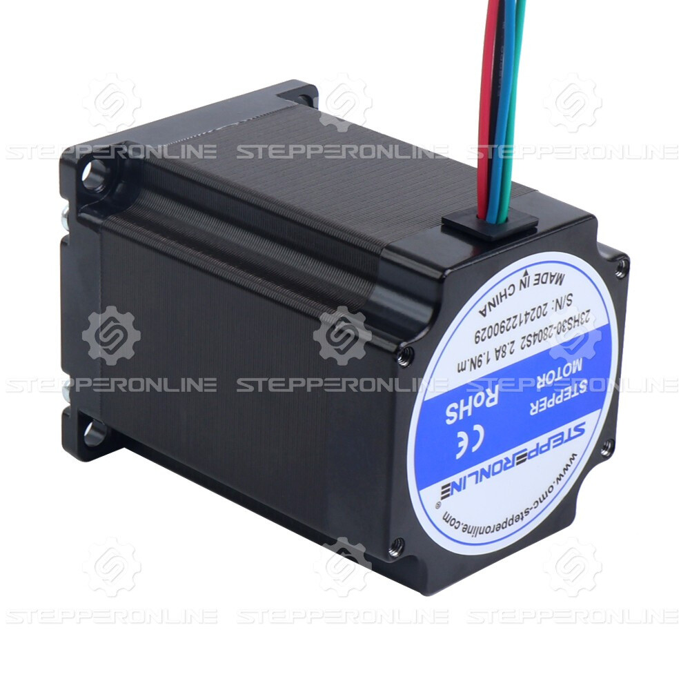 STEPPERONLINE Nema 23 Stepper Motor 1.9Nm(269oz.in) 2.8A 76.5mm Φ8mm Shaft CNC