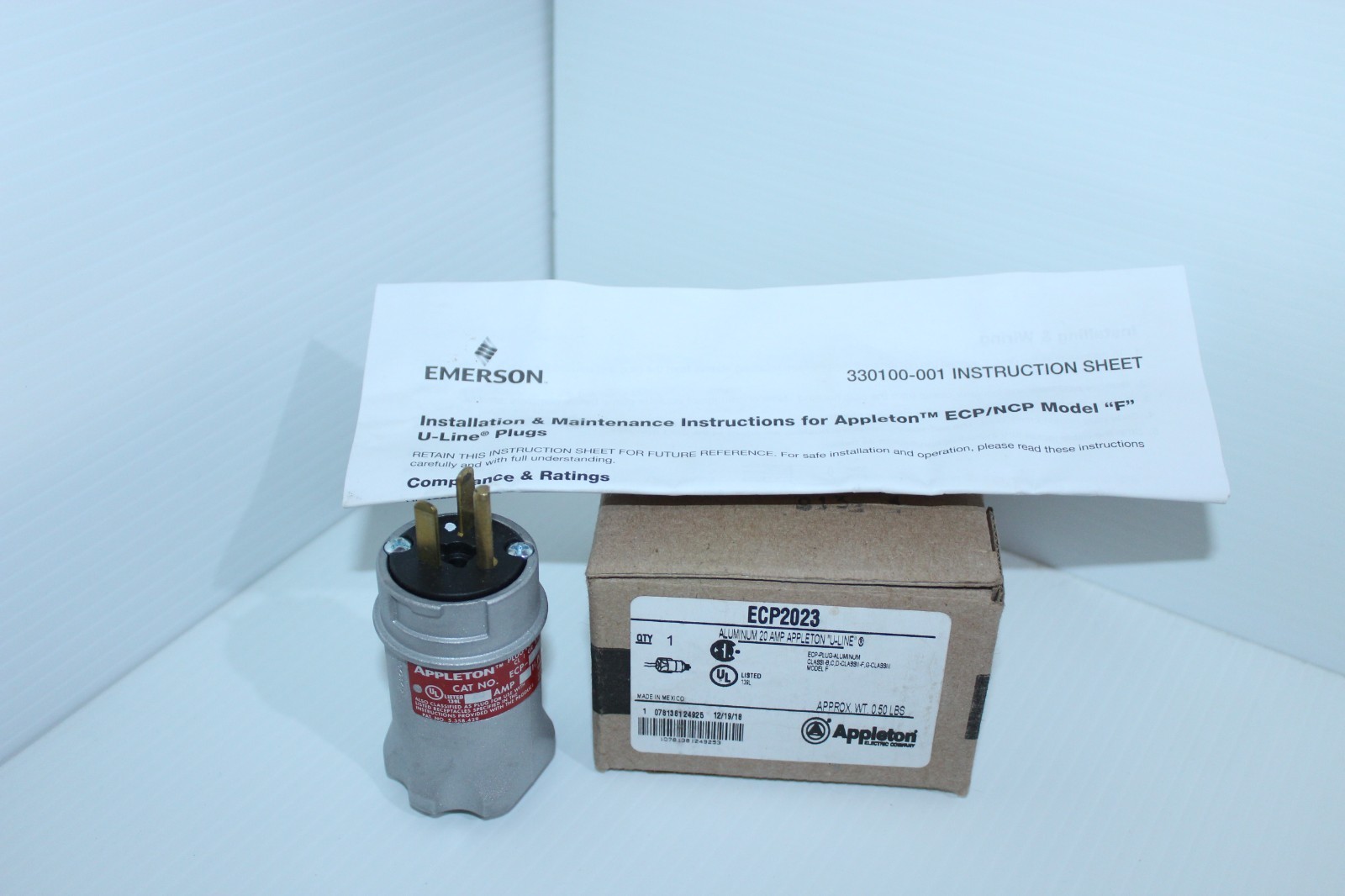 ⭐️NEW UNOPENED BOX⭐️ Appleton ECP-2023 Straight Blade Plug, 125V, 20A 🔴USA🔵