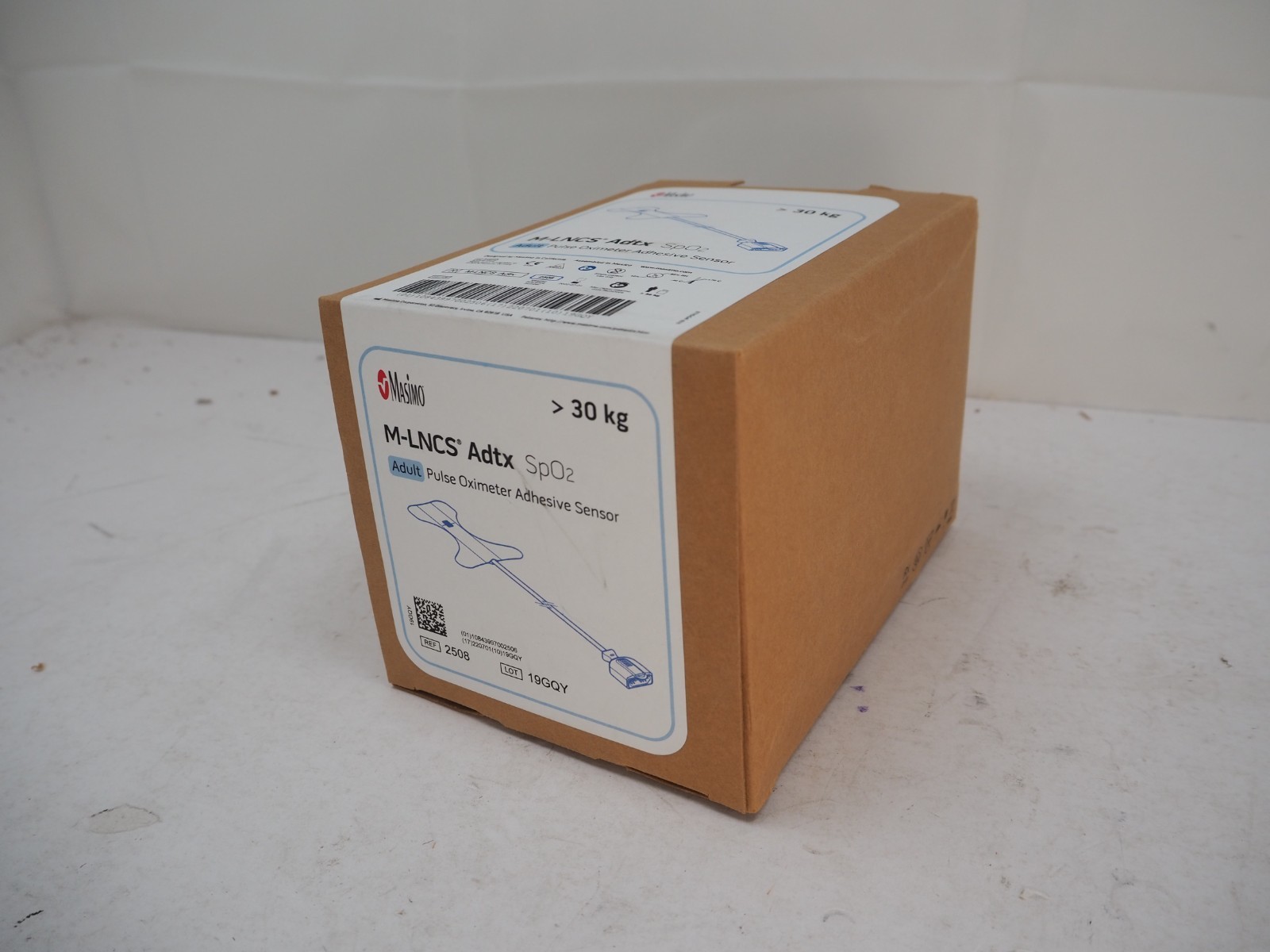 New Box of 20x Genuine Masimo 2508 M-LNCS Adtx Adult SpO2 Adhesive Sensor LNCS