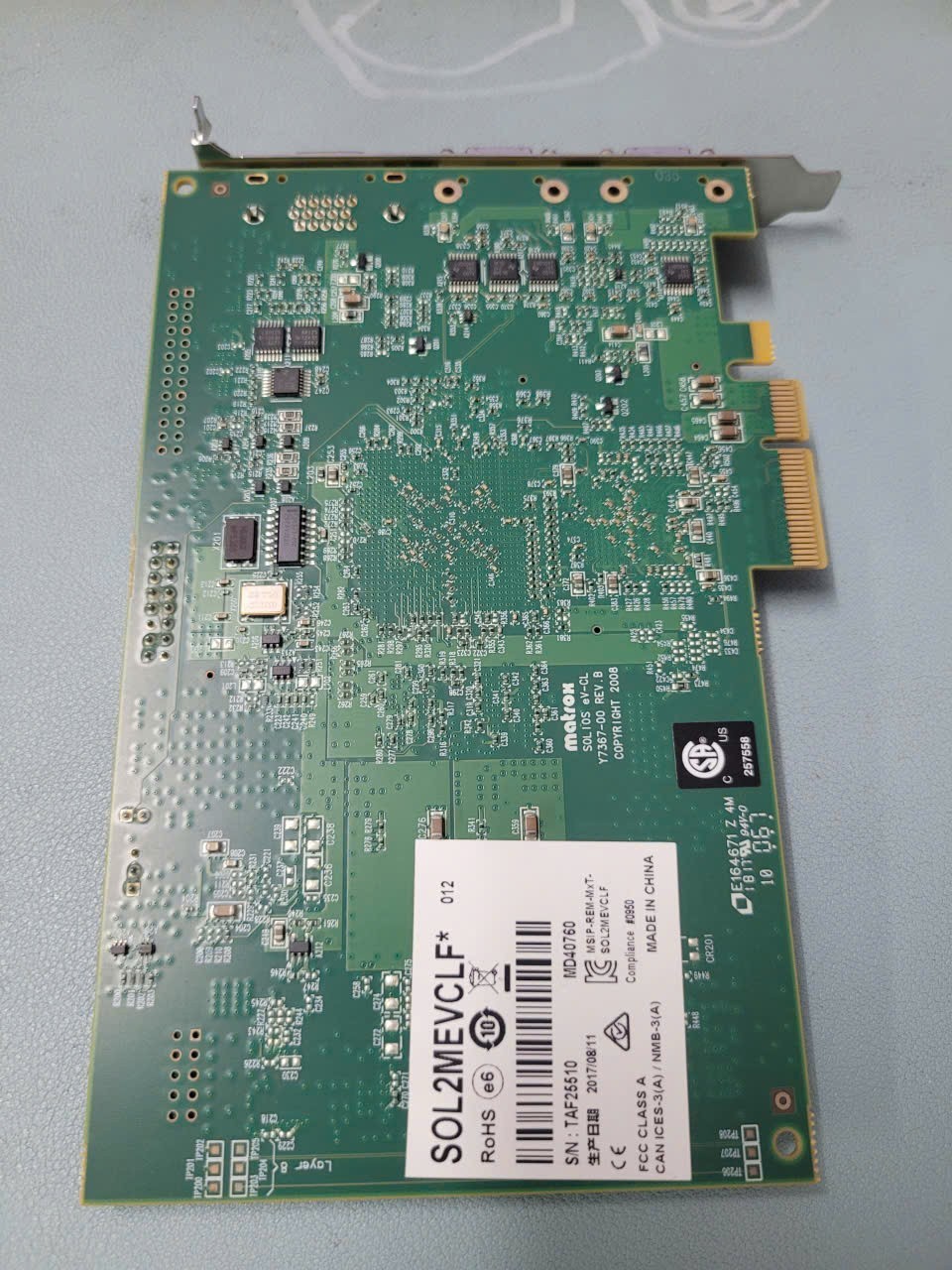 Matrox Solios SOL2MEVCLF Framer Grabber PcIe card