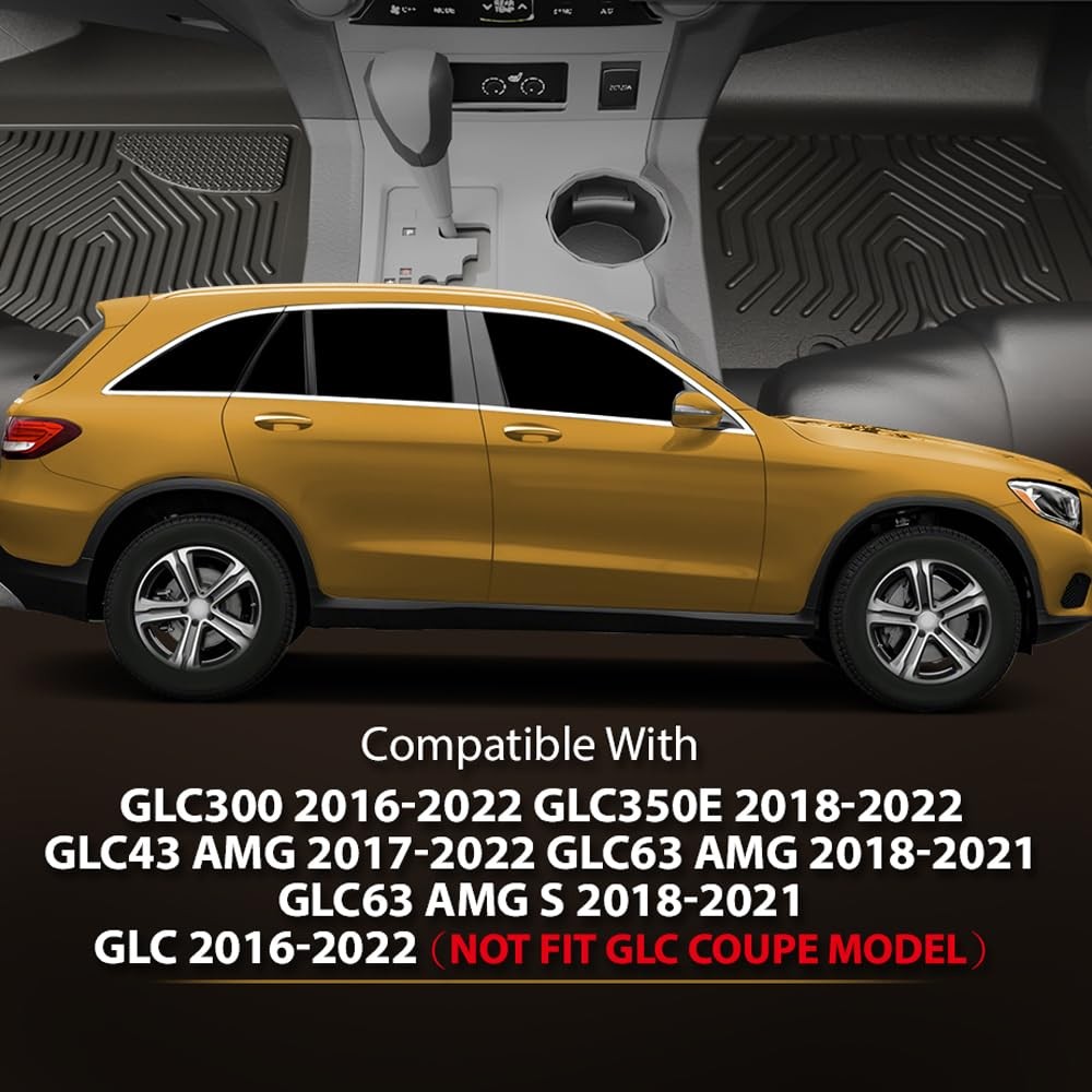 TPE Mats Liners Benz GLC GLC300 GLC63 GLC350e GLC43 AMG 16-22 No Coupe