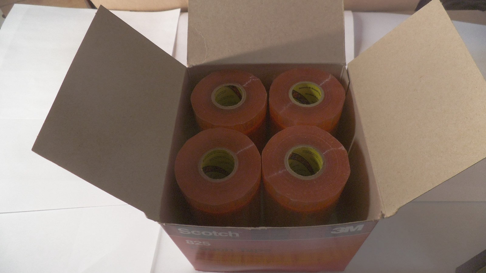Scotch 3M 825 packing list pouch tape, 4 rolls, 250 per roll, 5″ x 6″