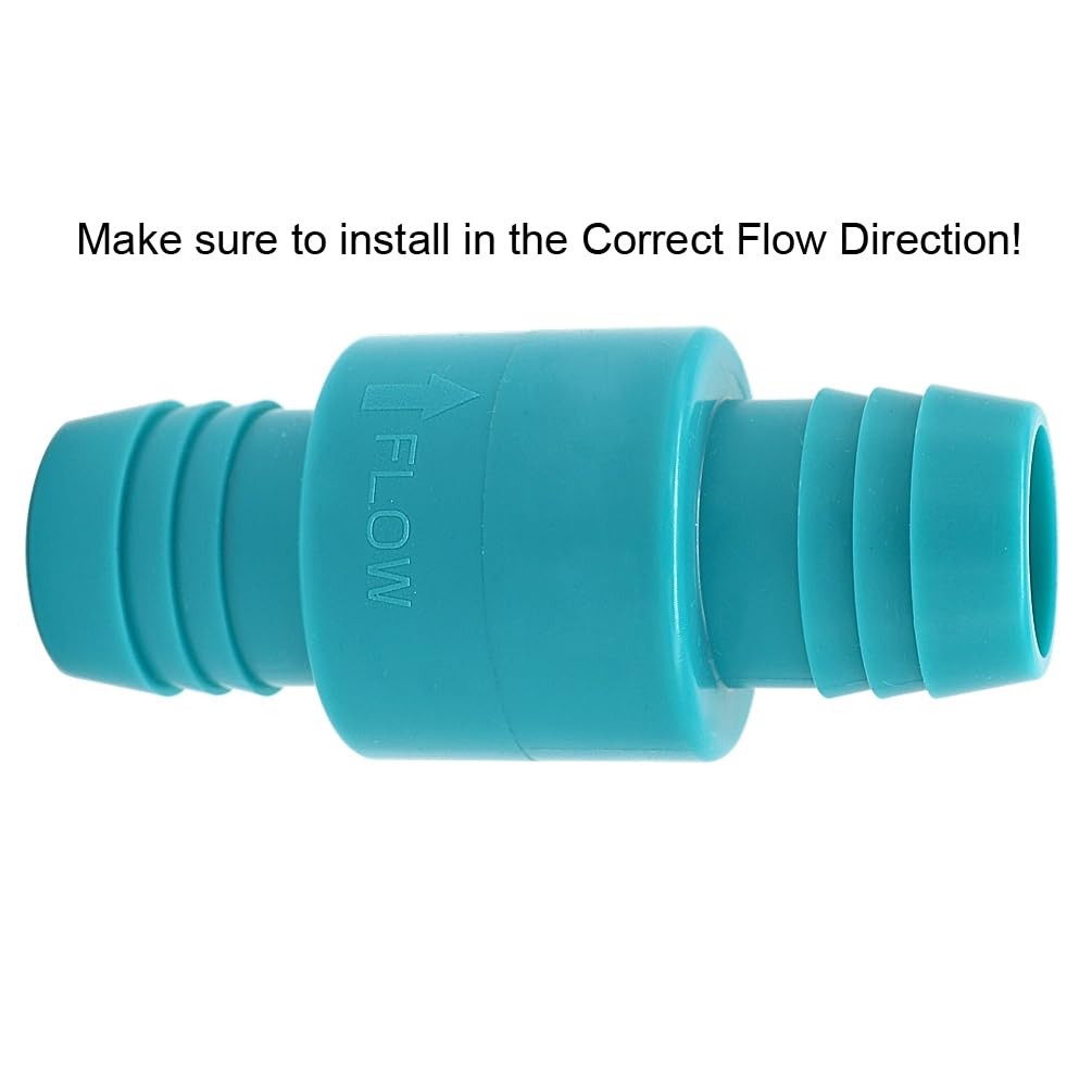 1 1/8 inch Check Valve, Marine Boat Bilge Pump Hose in-line one Small, Green