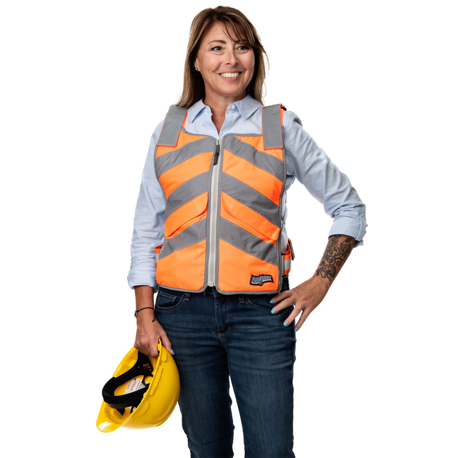 FlexiFreeze Ice Vest Pro Series – Personal Cooling Heat Relief (Hi-Vis)