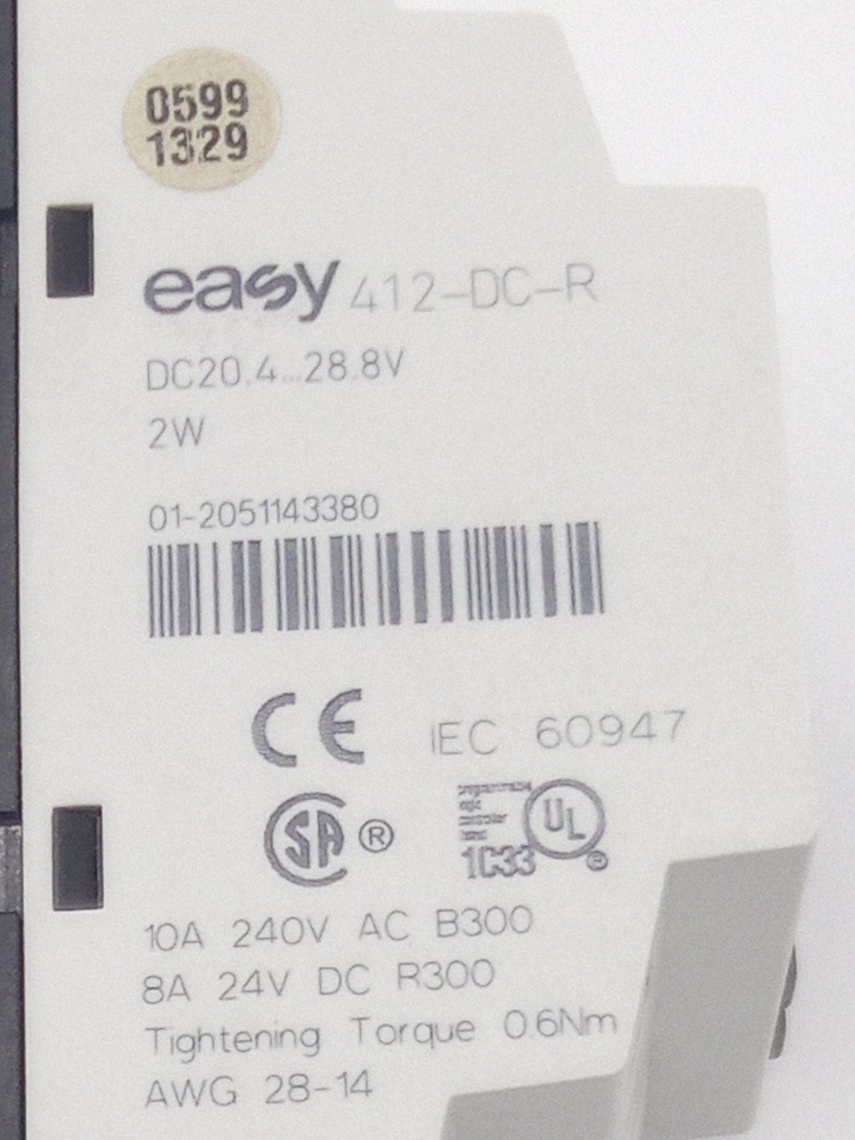 Moeller EASY412-DC-R Control Relay 8 In/4 Out, 24VDC