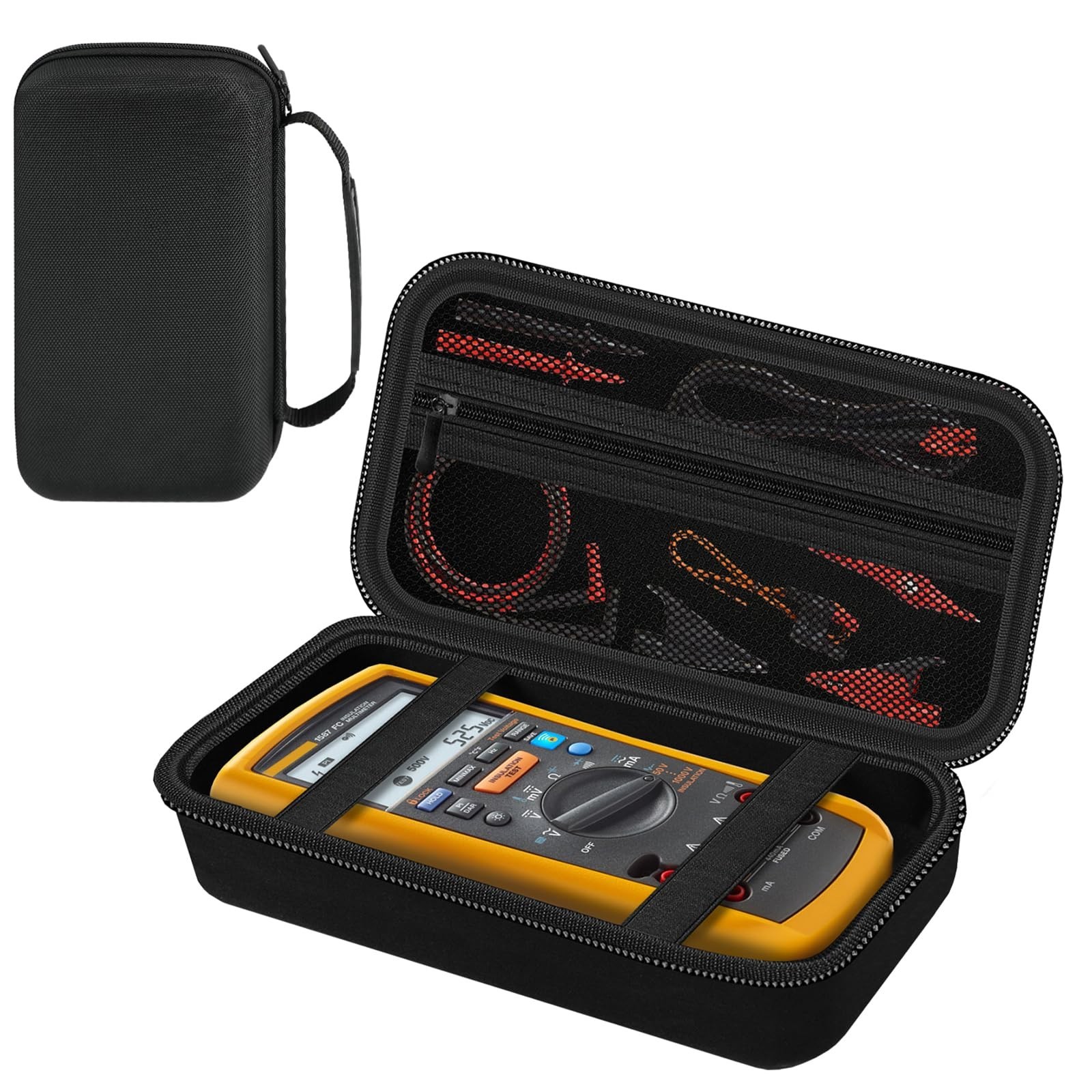 Multimeter Carrying Case for Fluke 1587, 87V, 88V, 15B+, 17B+ & Accessories – Or