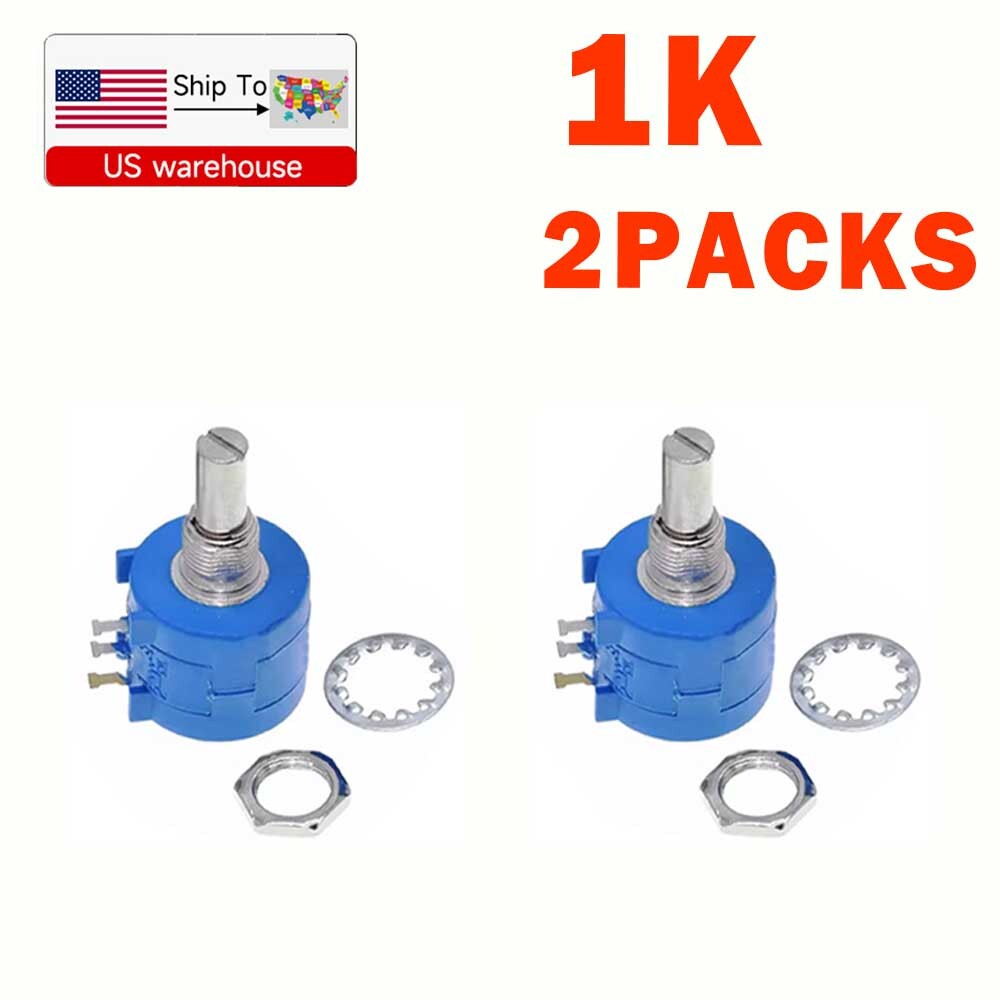 2/4/6X Rotary Wirewound Precision Potentiometer Pot 10-Turn 10-100K 3590S-2-103L