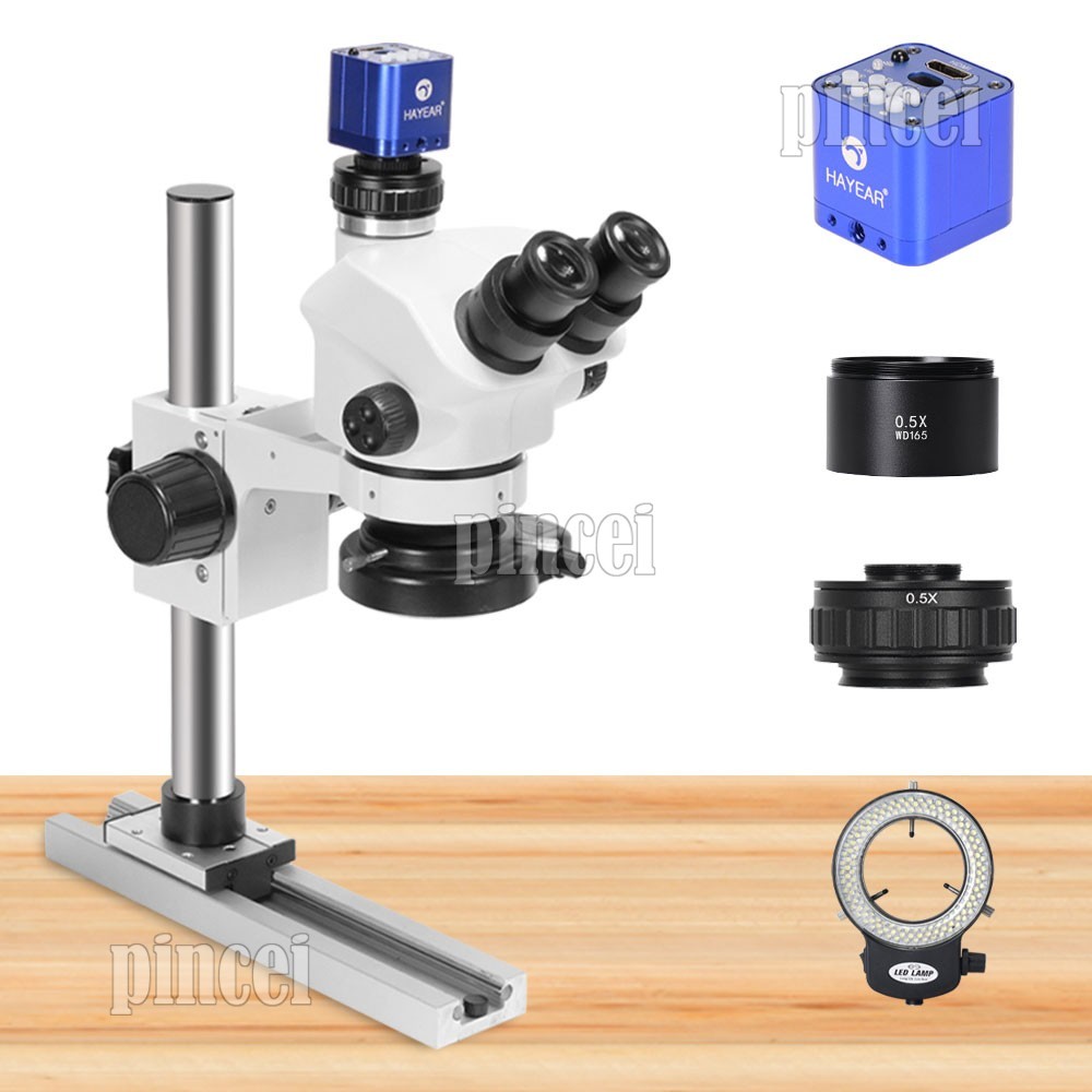 HY-5100-HG7045 7-50X Slide-rail Base Microscope Stand Digital Camera