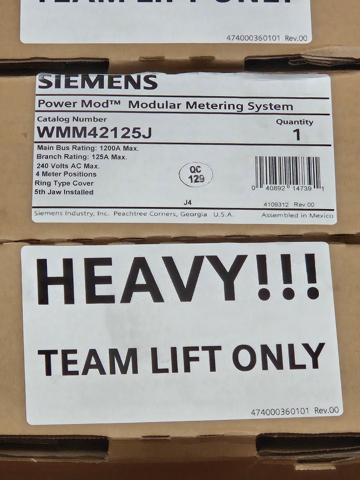 Siemens Power Mod Modular Metering System WMM42125J