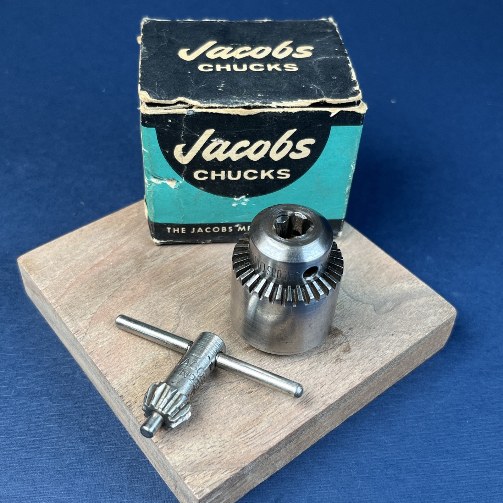 Jacobs No. 7B Drill Chuck, 0 to 1/4″ capacity, 3/8-24 mount, Hartford, USA