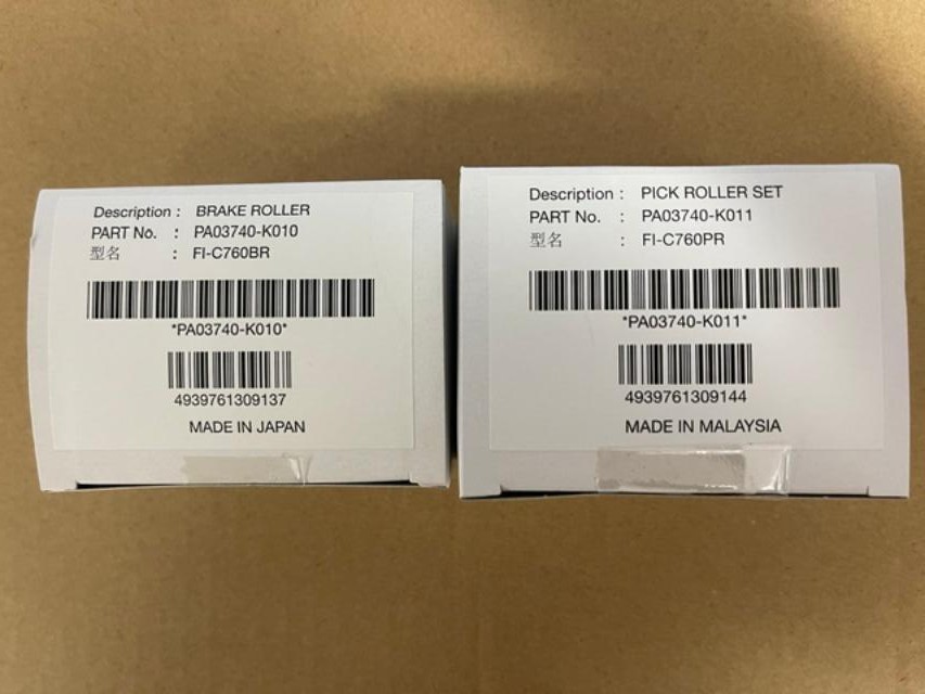 Genuine OEM Fujitsu Ricoh PA03740-K010 PA03740-K011 Pick & Brake Roller Set New