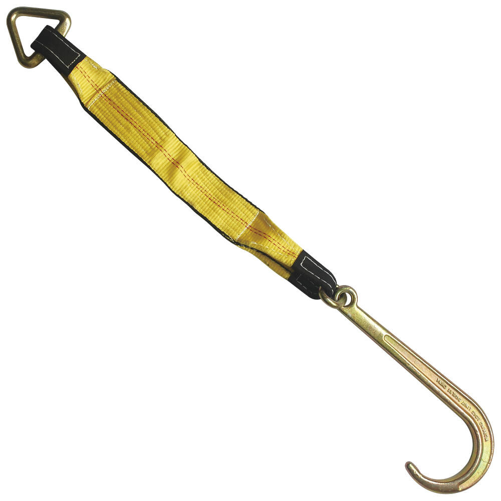 3″ x 30″ Tow Strap Car Strap with D Ring and 15″ J Hook Single Leg