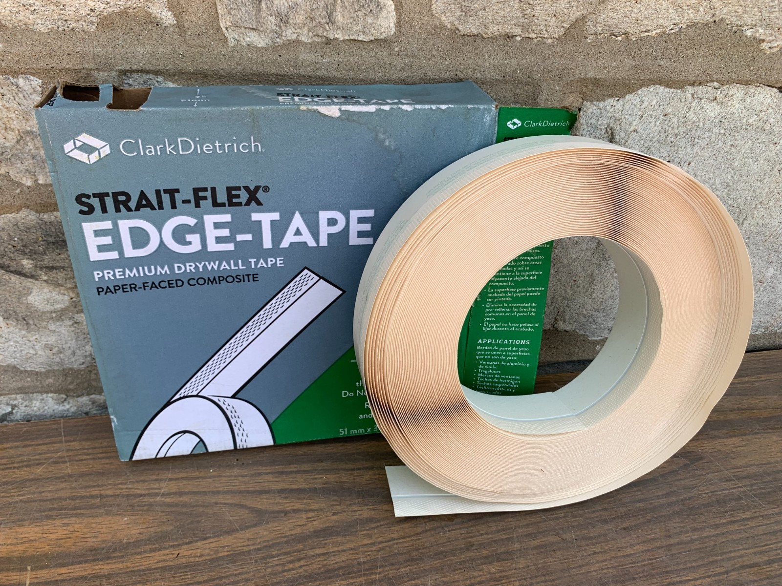 Two Pack Clark Dietrich Strat-Flex Edge Tape 2″X100′ Foot Paper Drywall Tape