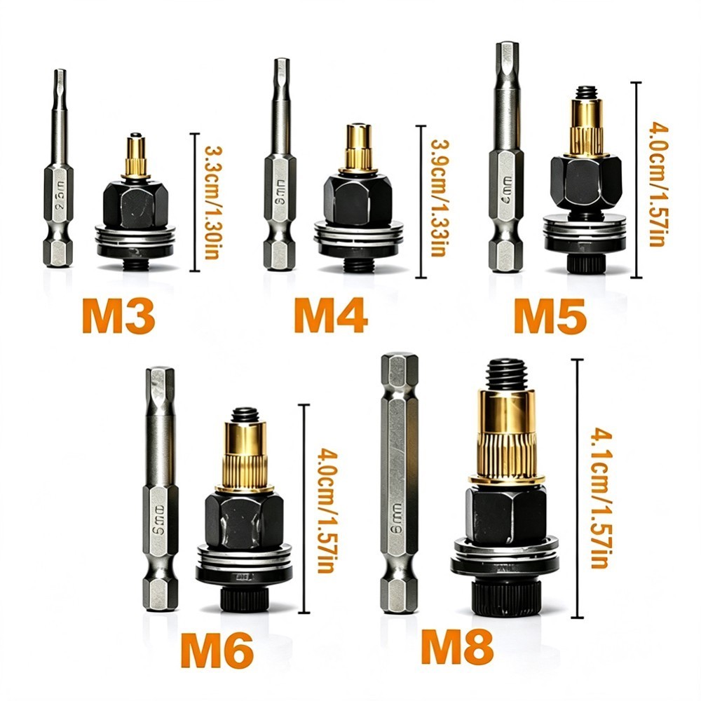 Head Rivet Nut Tool, Carbon Steel Rivet Nut Set (Including M3–M8 Sizes) 60Pcs US