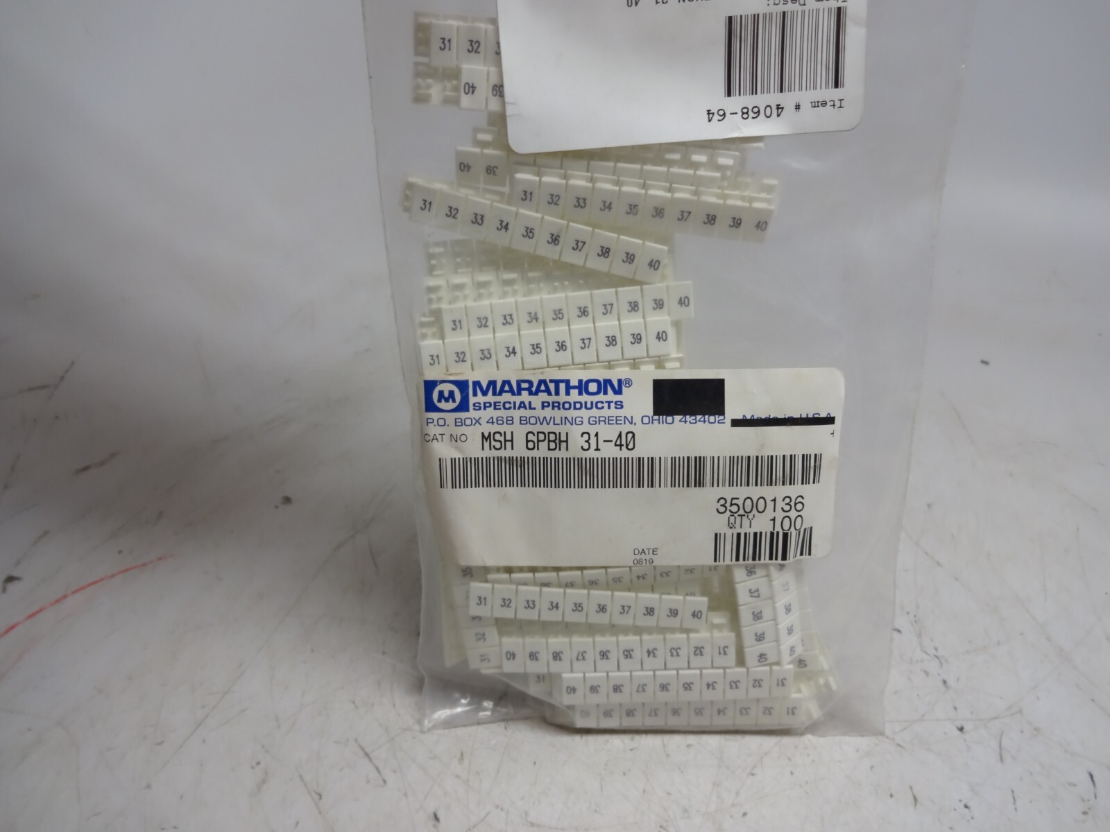 Wire Markers Marathon 31-40 MSH 6PBH 31-40 Lot of 100