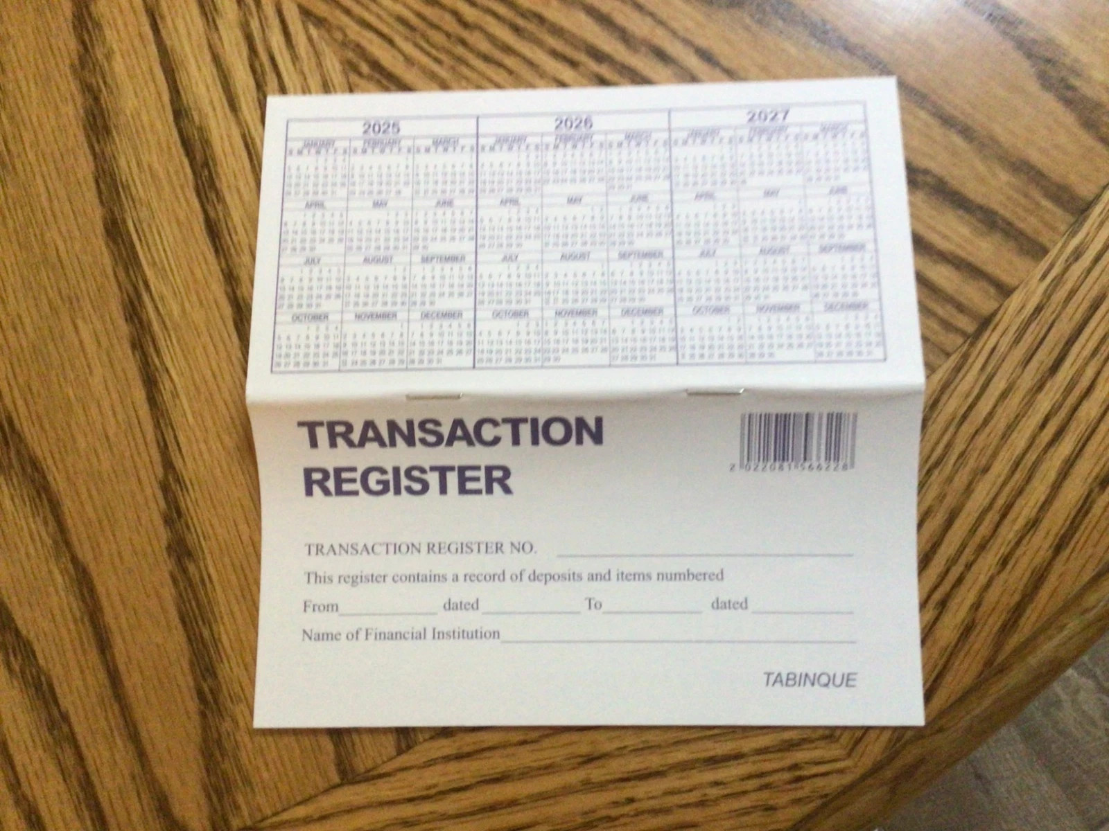 3 [ THREE ] «Easy To Read Register» for Personal Checkbook; 2025 – 2026 – 2027