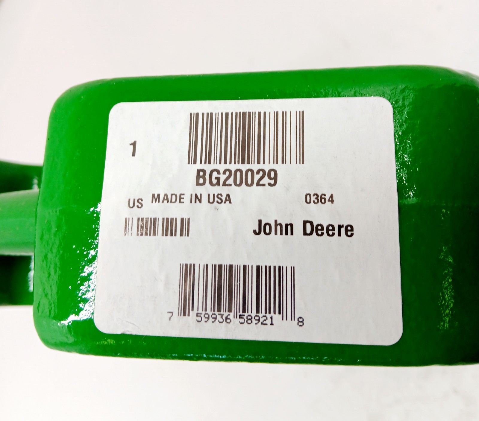 JD Rear Tractor Weight 42lb suitcase weight BG20029