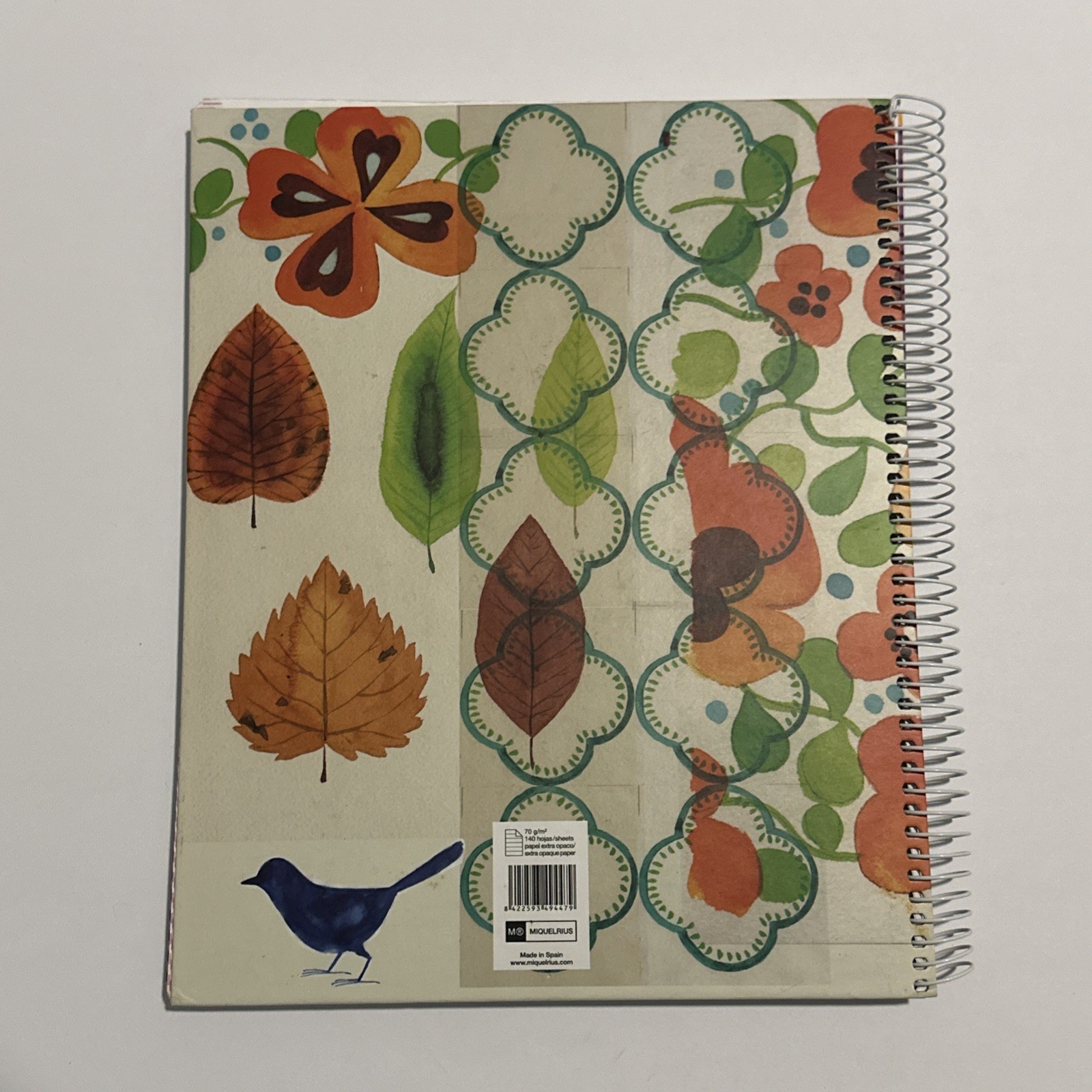 JORDI LABANDA LARGE SPIRAL RING NOTEBOOK GRID RULED MADE IN SPAIN deadstock