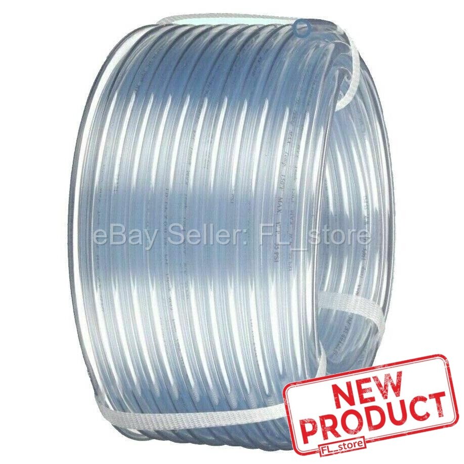 100 Feet Roll Clear Plastic Tubing 3/16″ ID x 1/4″ Outside Dia Flexible Vinyl