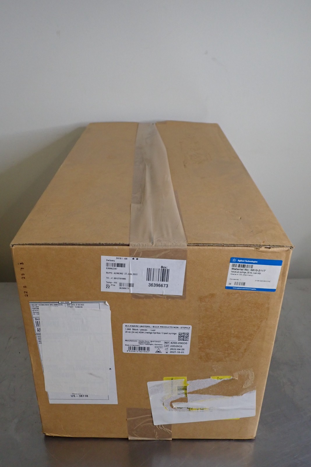 Agilent 5610-2117 ValueLab 20 mL, Luer, Slip, 1000 pieces, 4200-090D0 – NEW