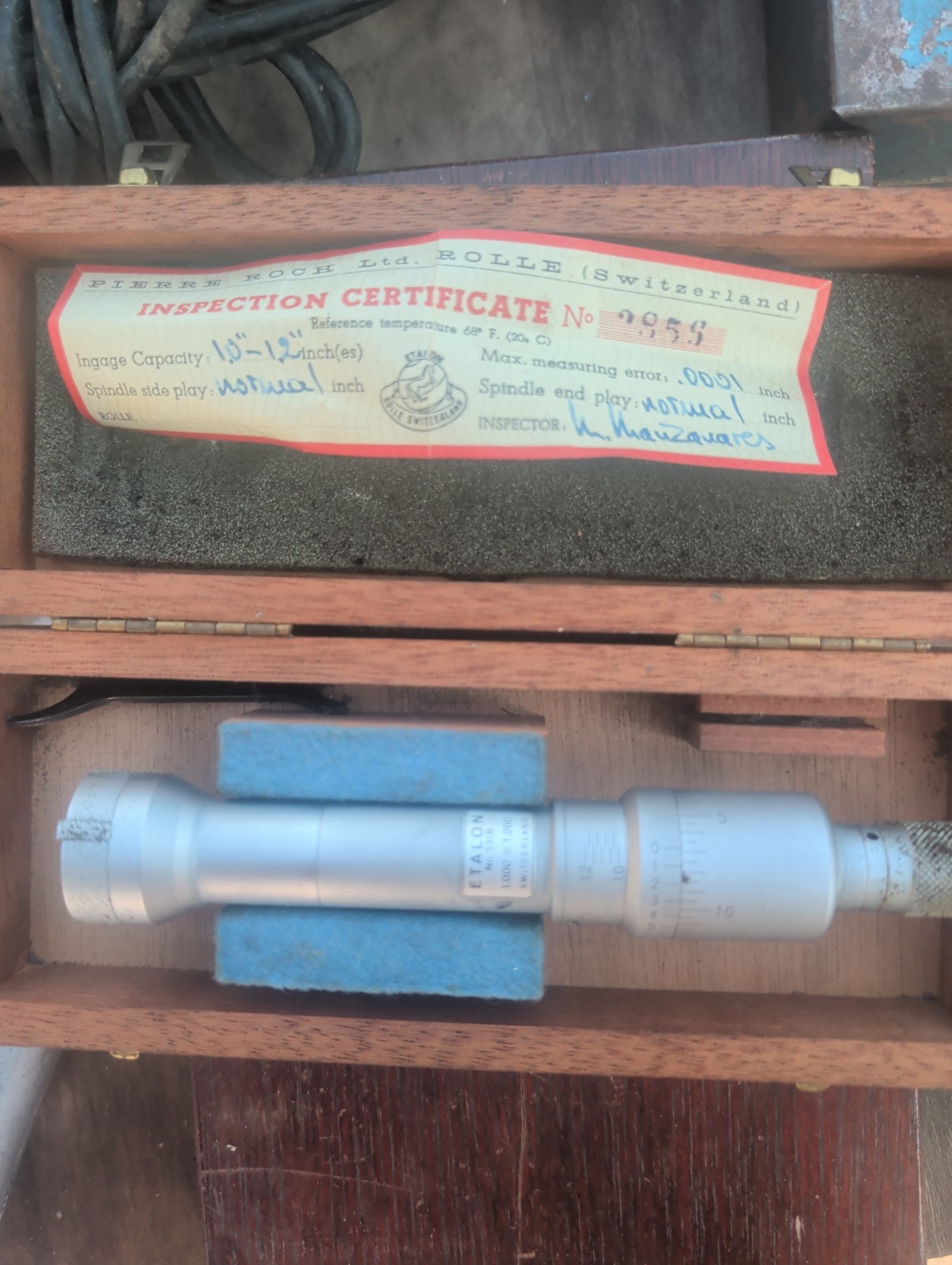 Etalon Swiss Micrometer Intrimik Tri-Mic 1.0 1.2″ Inside Bore Hole