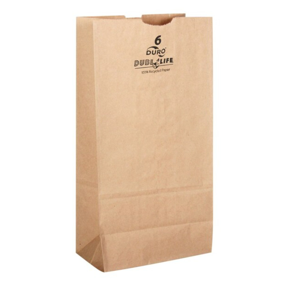 Dubl-Life Natural FSC 100% Recycled Kraft 6lb. Bags (500-Count) – 301037 – NEW
