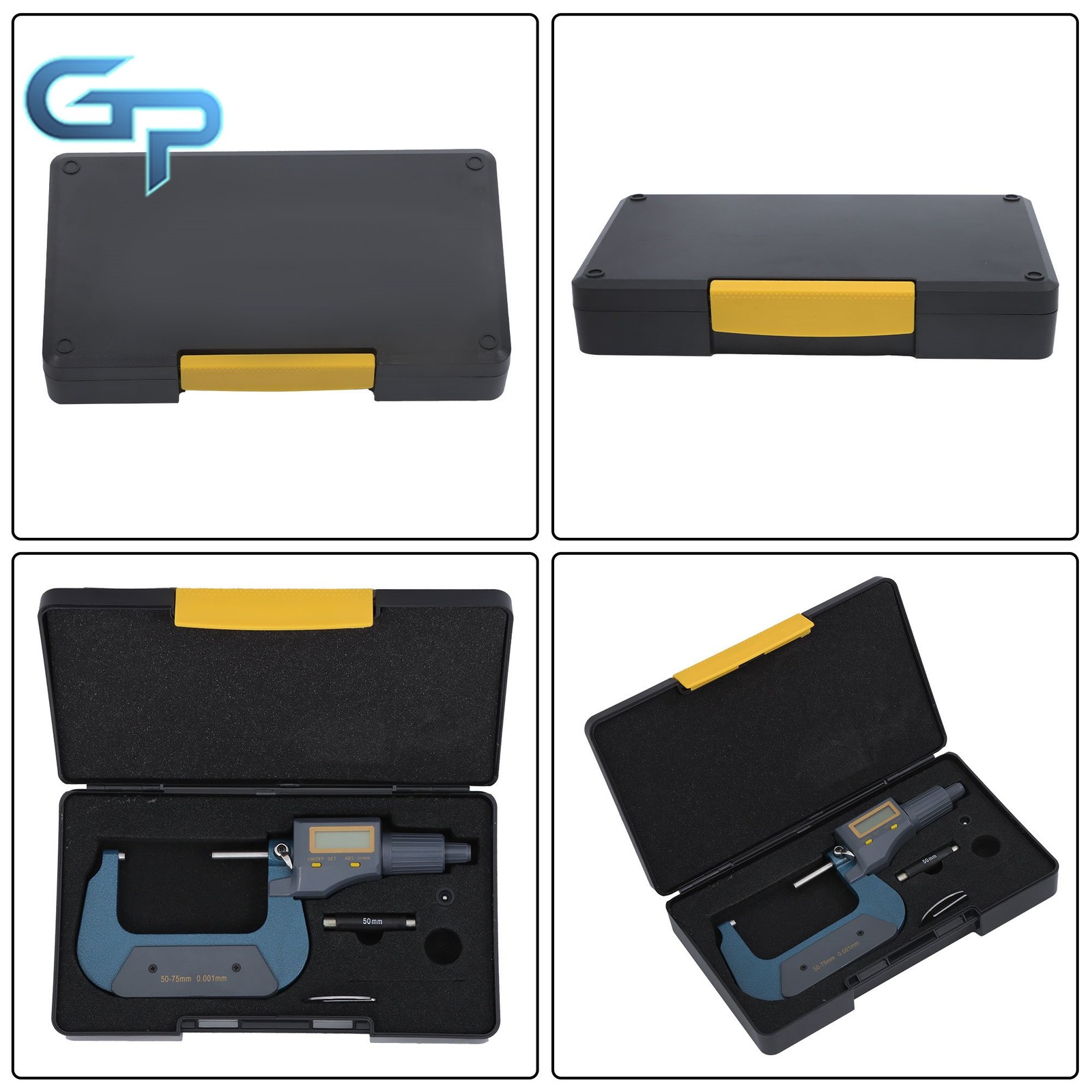 2-3″ 0.00005″ Digital Large LCD Display Outside Micrometer Carbide Tip 50-75mm