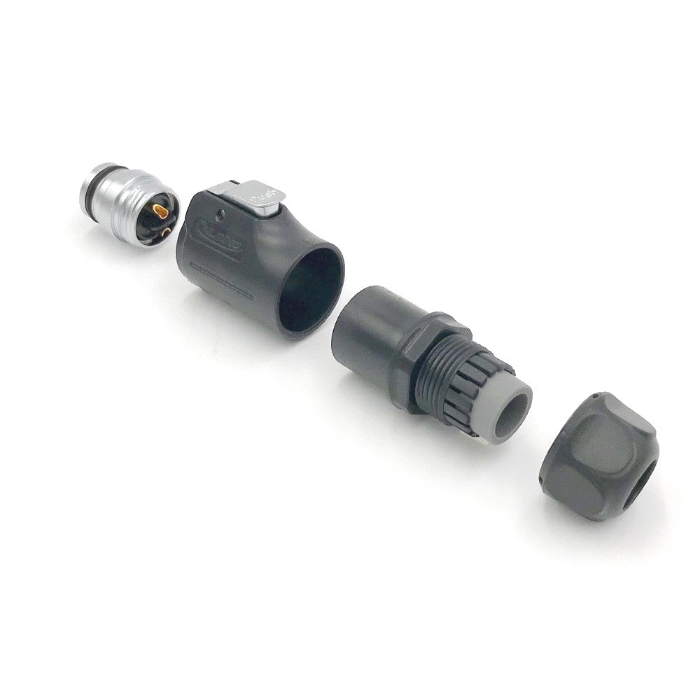 2 Pin Power Connector Male Plug Waterproof Fit RV Solar Port (LP-20-C02PE-01-001