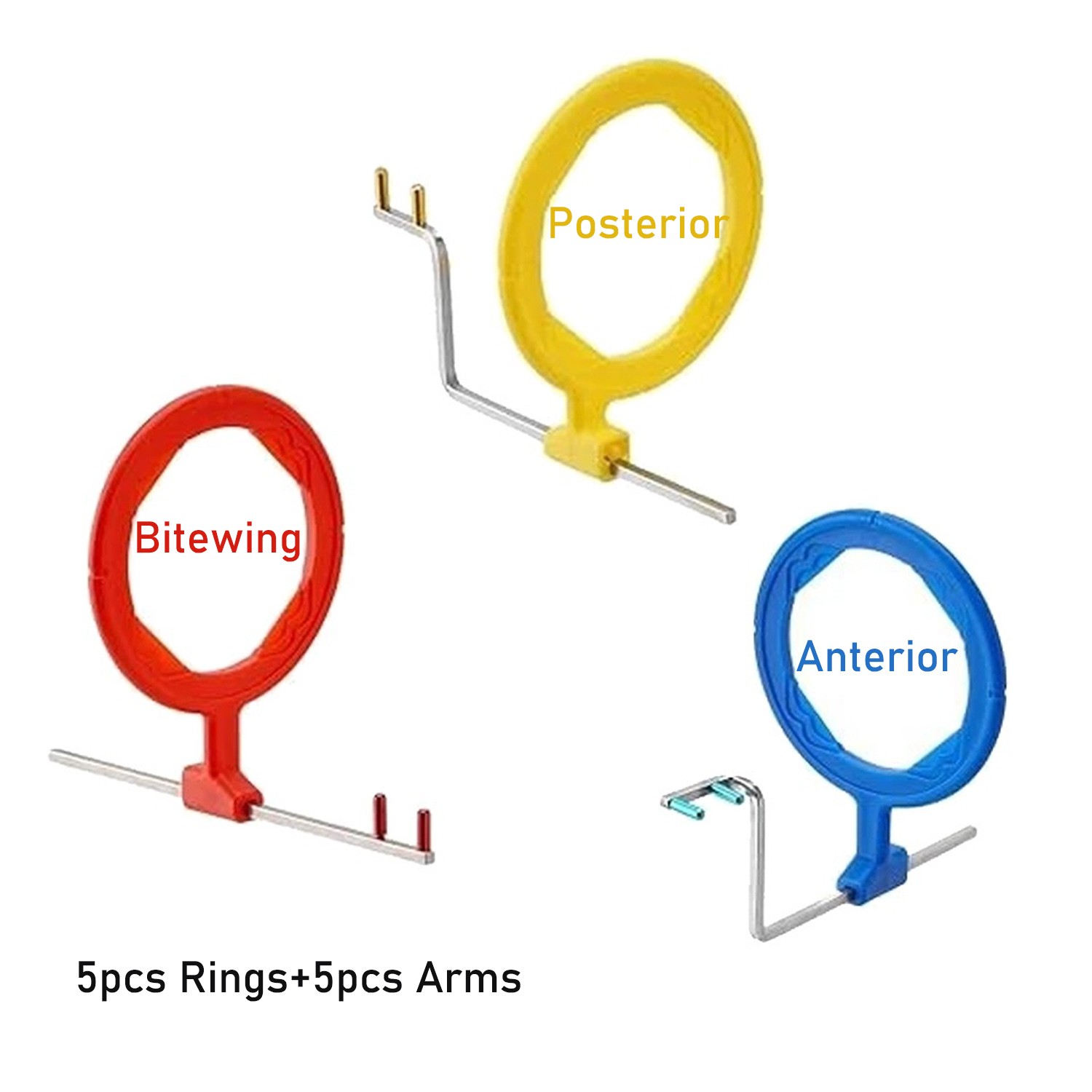 5 Set Dental Sensor Holder Dental XRay Positioning Aiming Ring Bitewing/Anterior