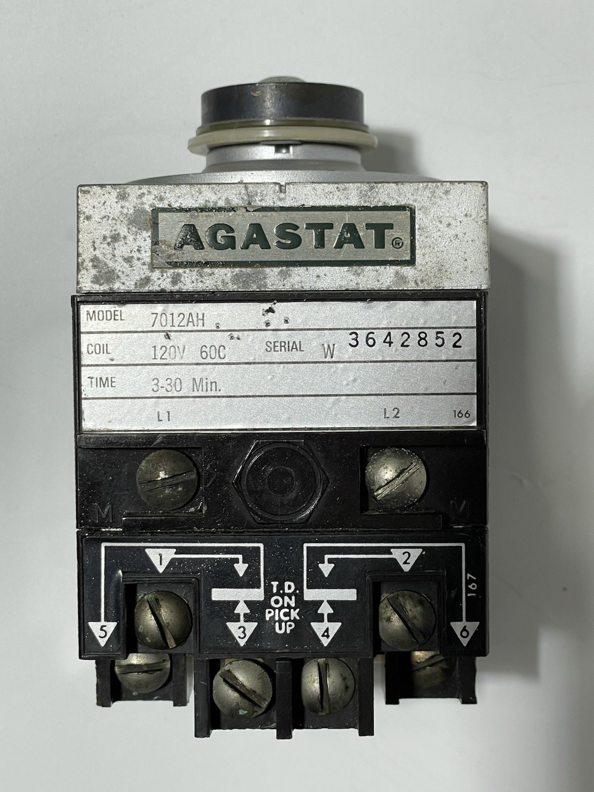 Agastat 7012AH Time Delay Relay, 3-30 Minutes