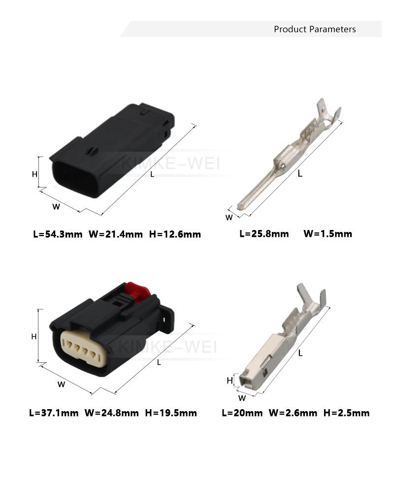 4 Pin/Way Molex MX150 Motorcycle Automotive Male Female Connector Plug Kit