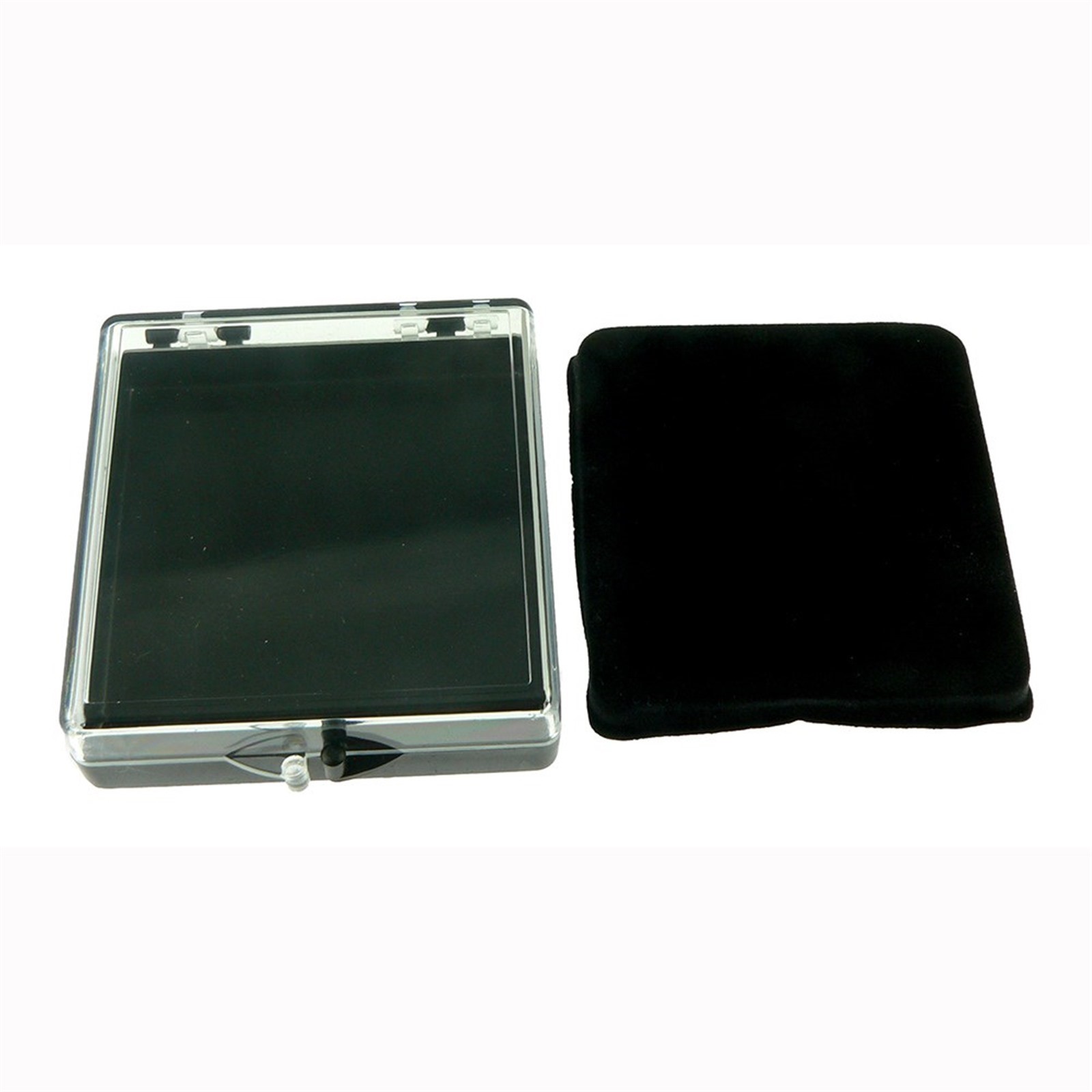 Blank Plastic Pin Presentation Display Case Acrylic Hinged Box 2 3/8 X 2 1/2