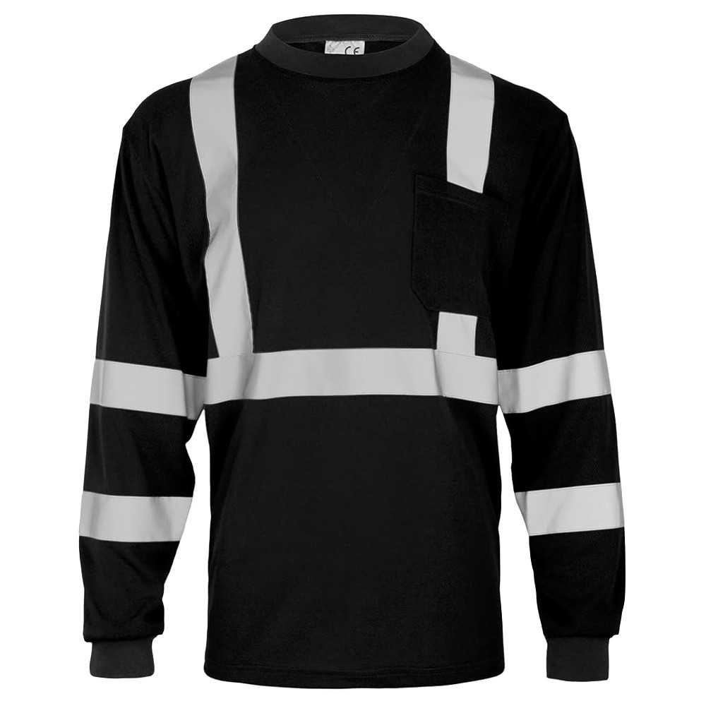 Hi-Vis Two Tone Reflective Wear Long Sleeve Safety Shirt for Work, Construction