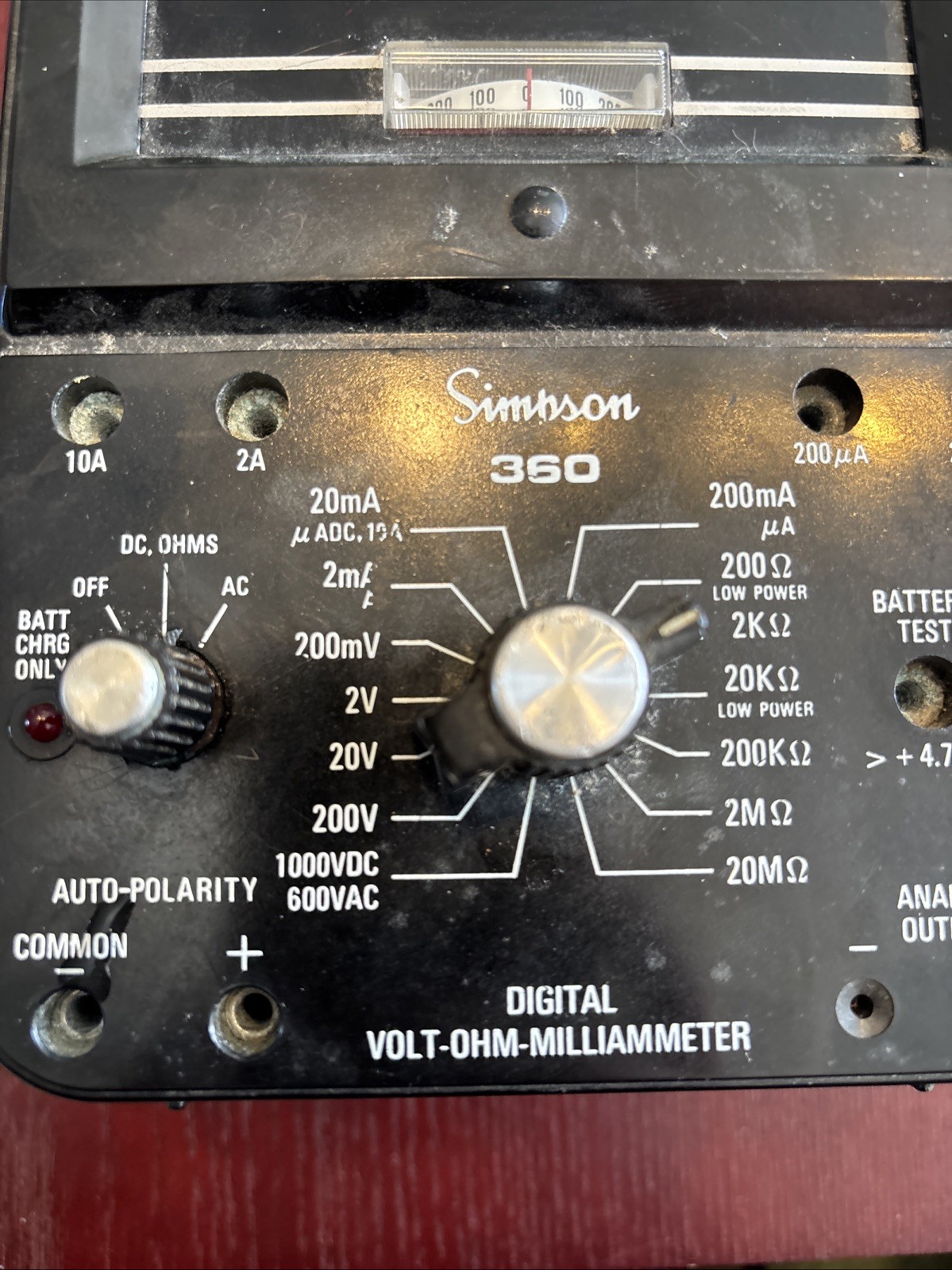 Vintage Simpson 360-2 1970s Digital Volt-Ohm-Milliammeter Instrument RARE!Tested