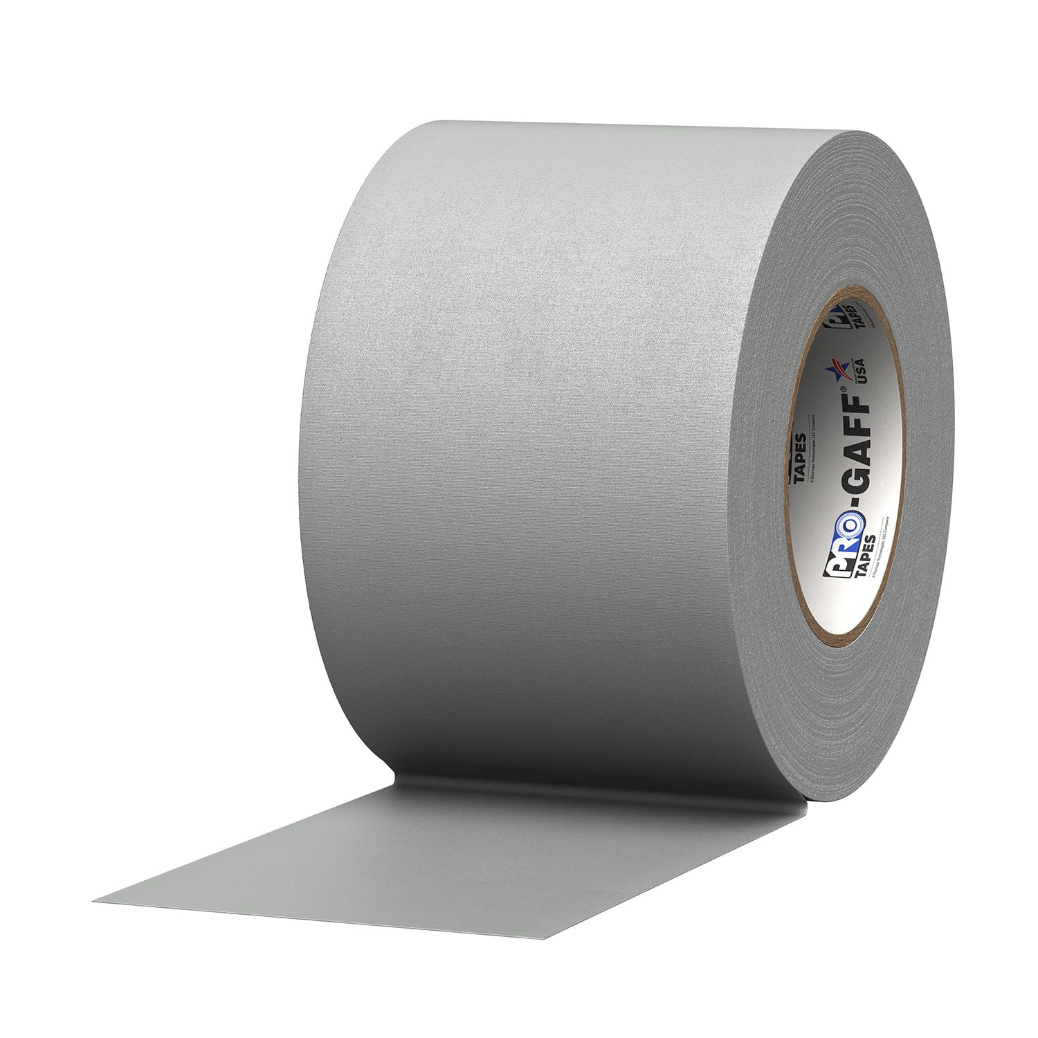 Premium 4″ Matte Gaffer Tape – Rubber Adhesive, 55 Yds, Grey, 11 Mils Thick