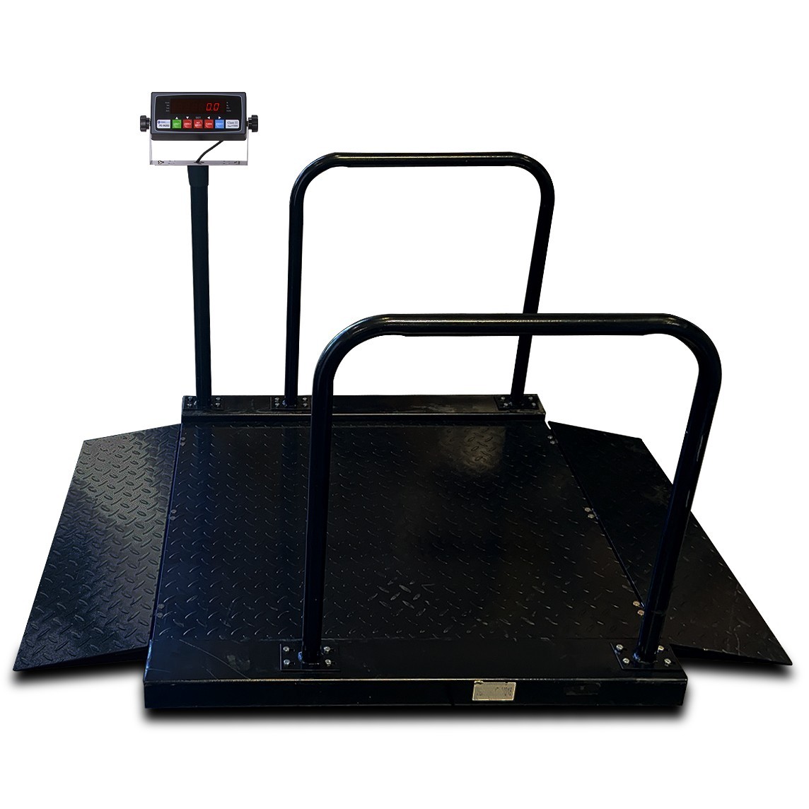 New BizAutom Roll On Weigh Scale w/ Hand Rails Digital Medical Floor Scale
