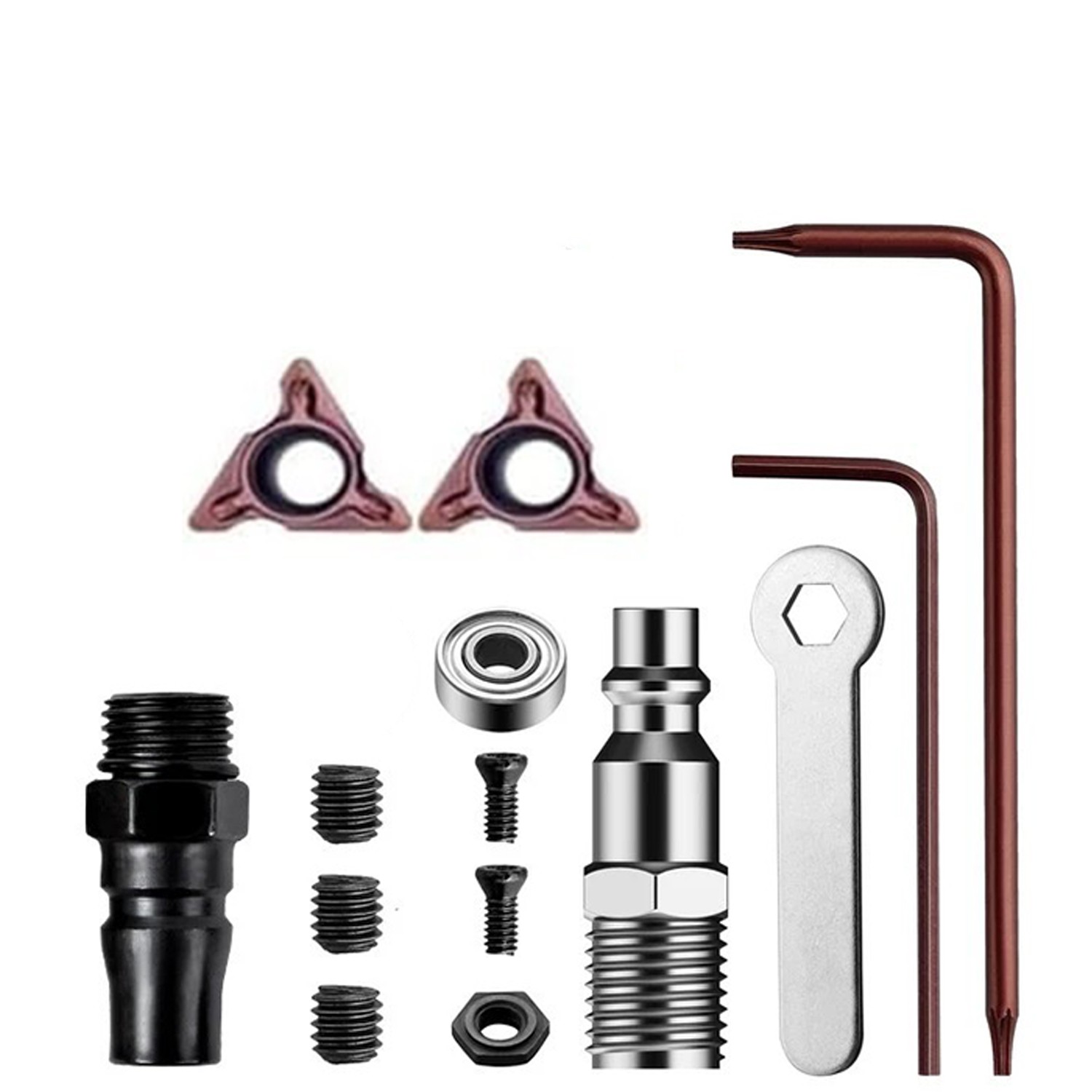 Professional Pneumatic Chamfering Tool 45°/R1.5 Blades & Bearings