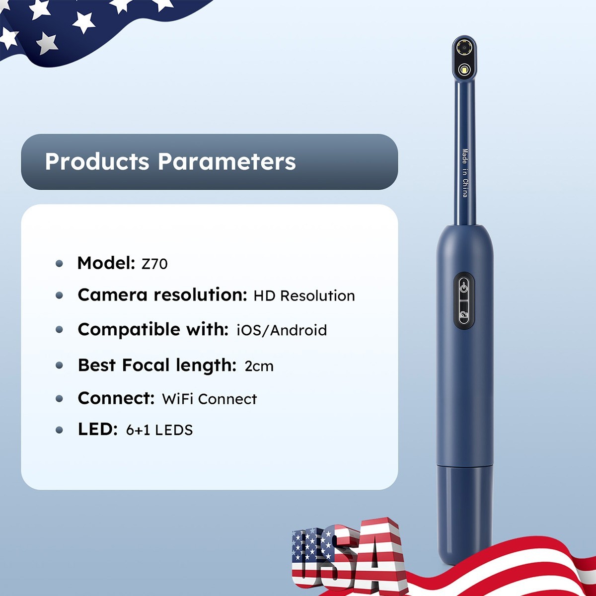 Dental Intraoral Camera Digital USB Imaging Intra Oral 6 LED Light Auto-Focus