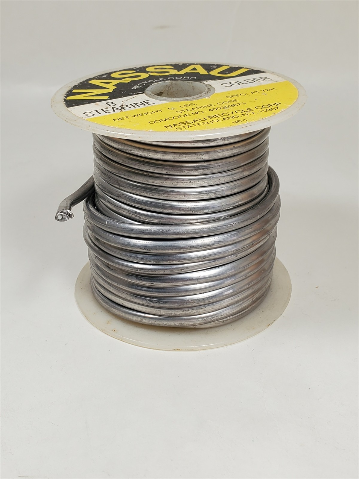 Nassau Stearine B Solder, 3 lbs 14oz SPEC: AT 7241