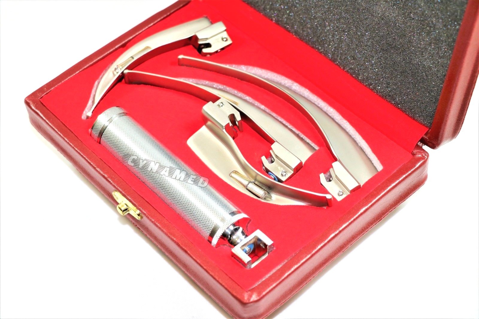 4 BLADES AND ONE HANDLE LARYNGOSCOPE MACINTOSH INTUBATION EMT ANESTHESIA SET