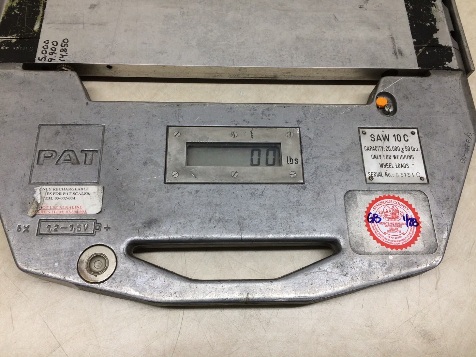 PAT Kruger Digital Wheel Load Scale SAW 10C Portable Truck Axle Weigher