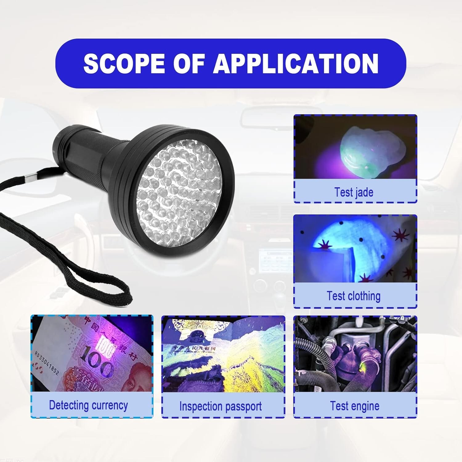Air Conditioner Leak Detector Tool AC Leak Detector Kit UV Light for AC UV Dye