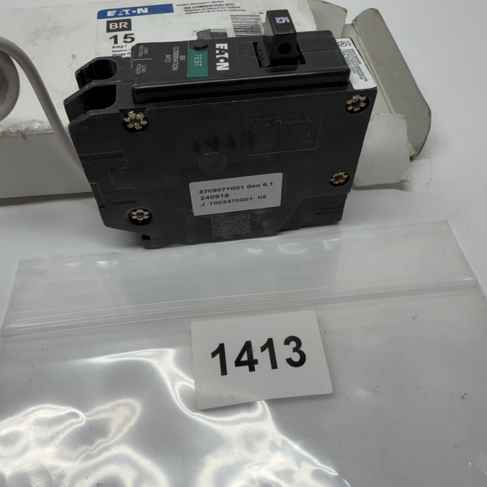 Eaton BRN115AF 120/240V 15A Single Phase Circuit Breaker