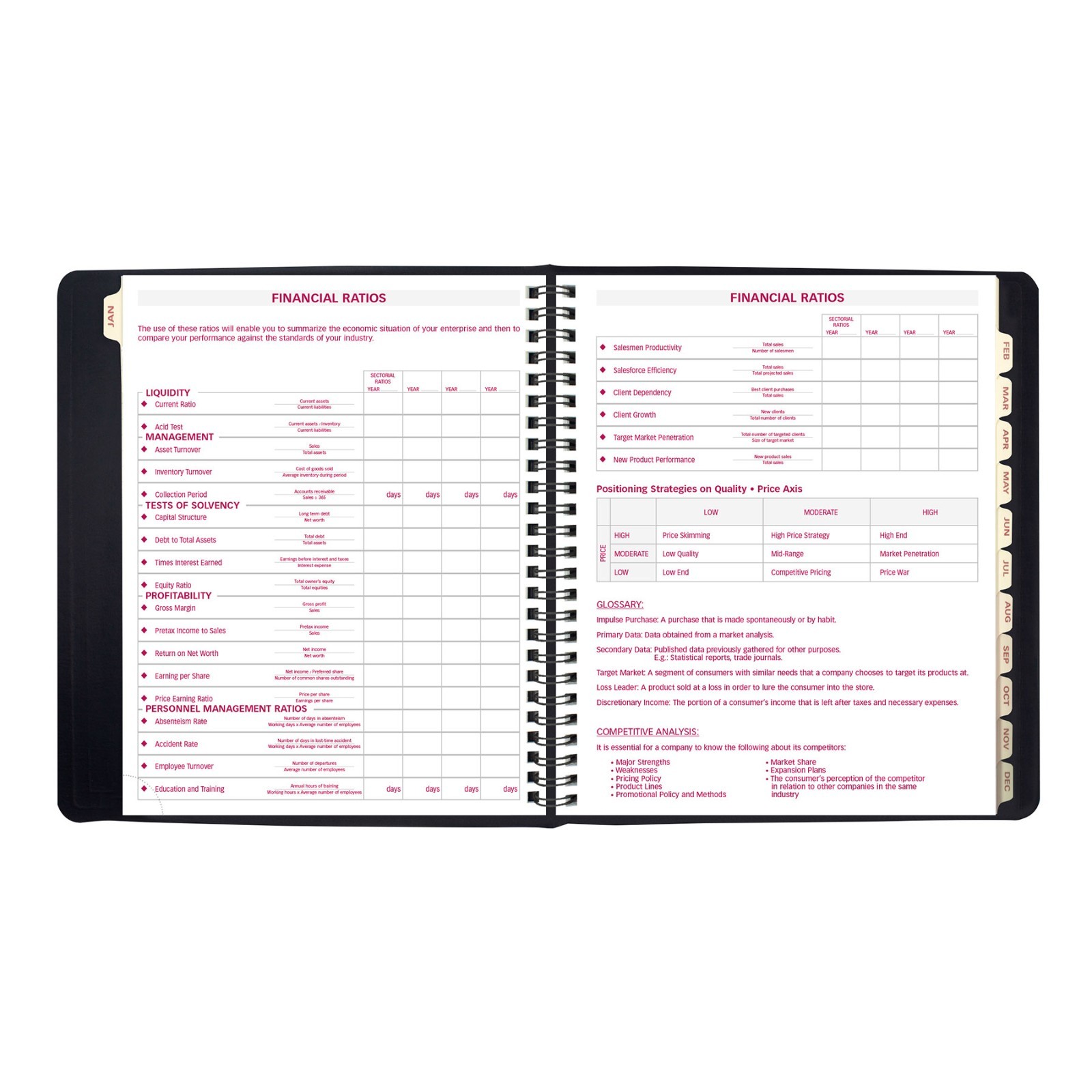 2026 Brownline CB850.BLK Weekly Planner, Twin Wire Binding, 8-1/2 x 6-3/4″