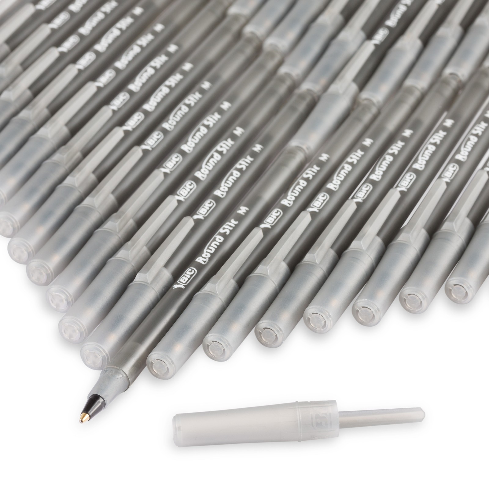 BIC Round Stic Xtra Life Black Ballpoint Pens, Medium Point (1.0mm), 240-Count