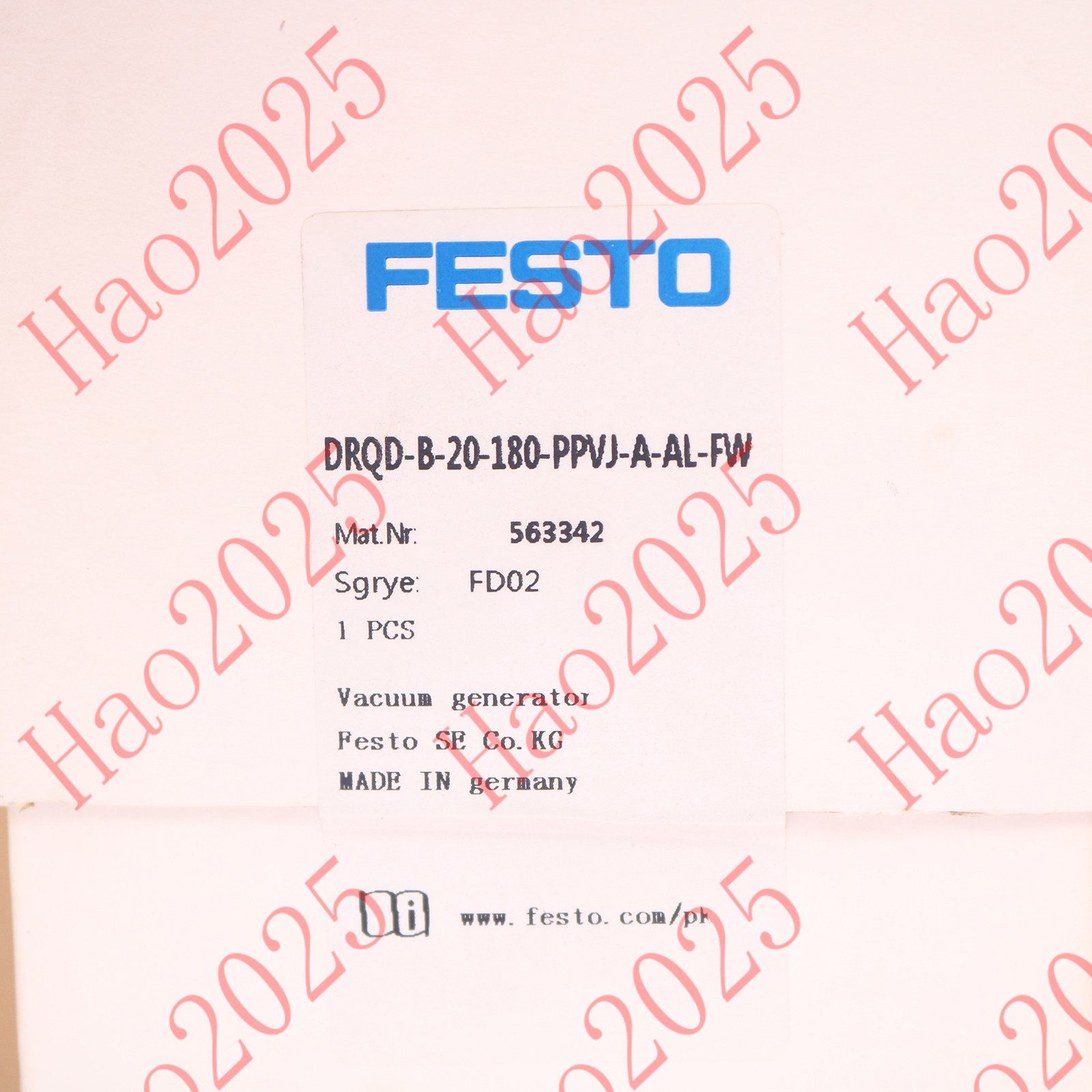 one NEW FESTO DRQD-B-20-180-PPVJ-A-AL-FW 563342 Rotating cylinder Free shipping