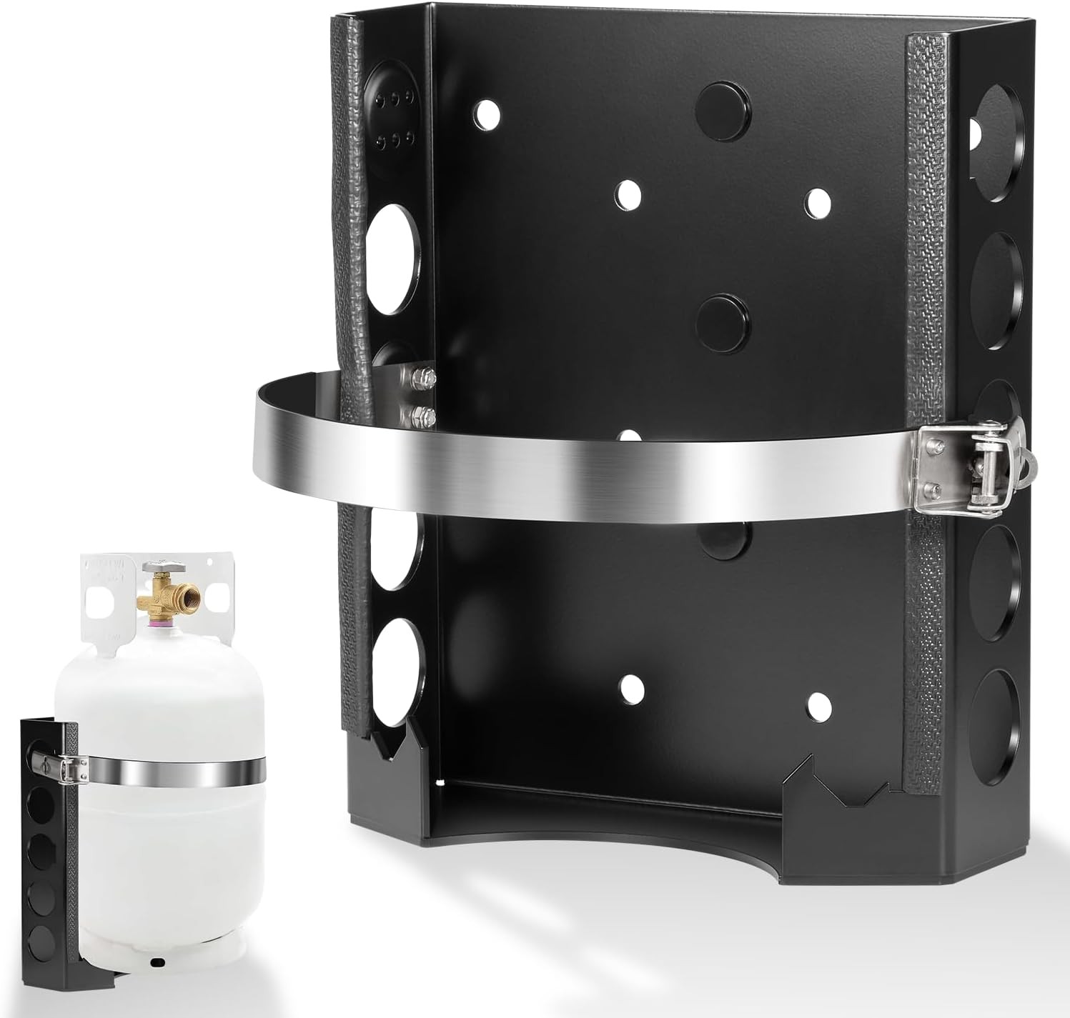 11 lb & 4.25 lb Propane Tank Mount Holder 9 Inch Cylinder Tank Mounting Bracket
